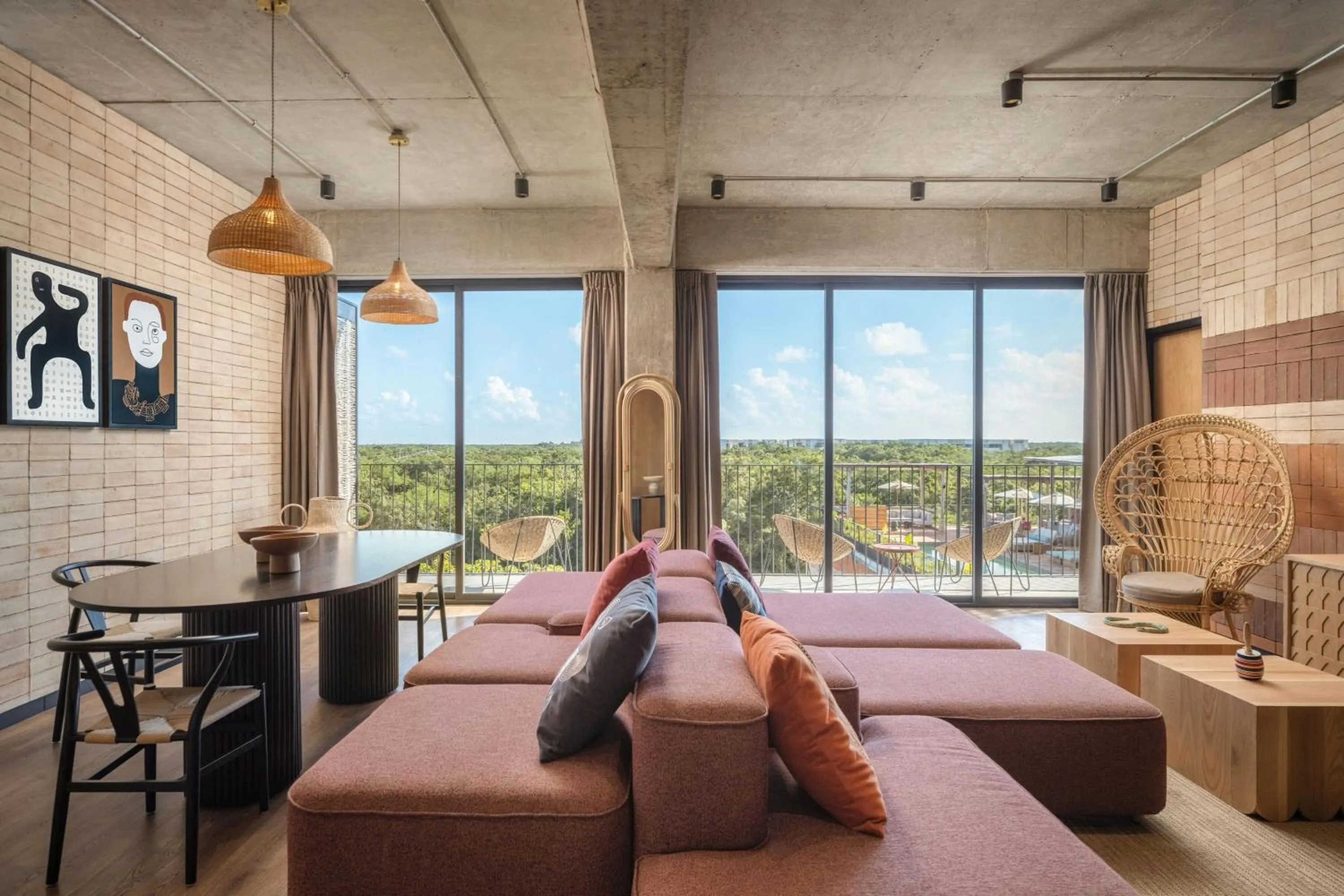 Photo of the whole room in Moxy Tulum