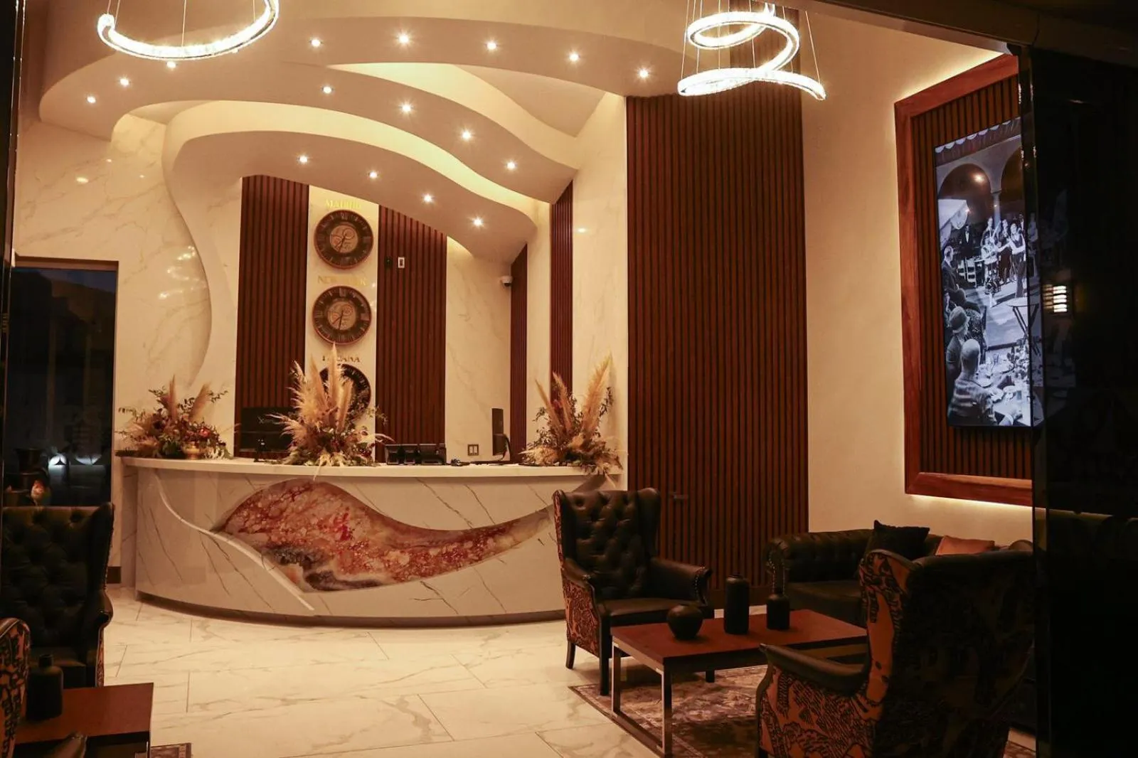 Lobby or reception in Hotel Hacienda Aguacaliente