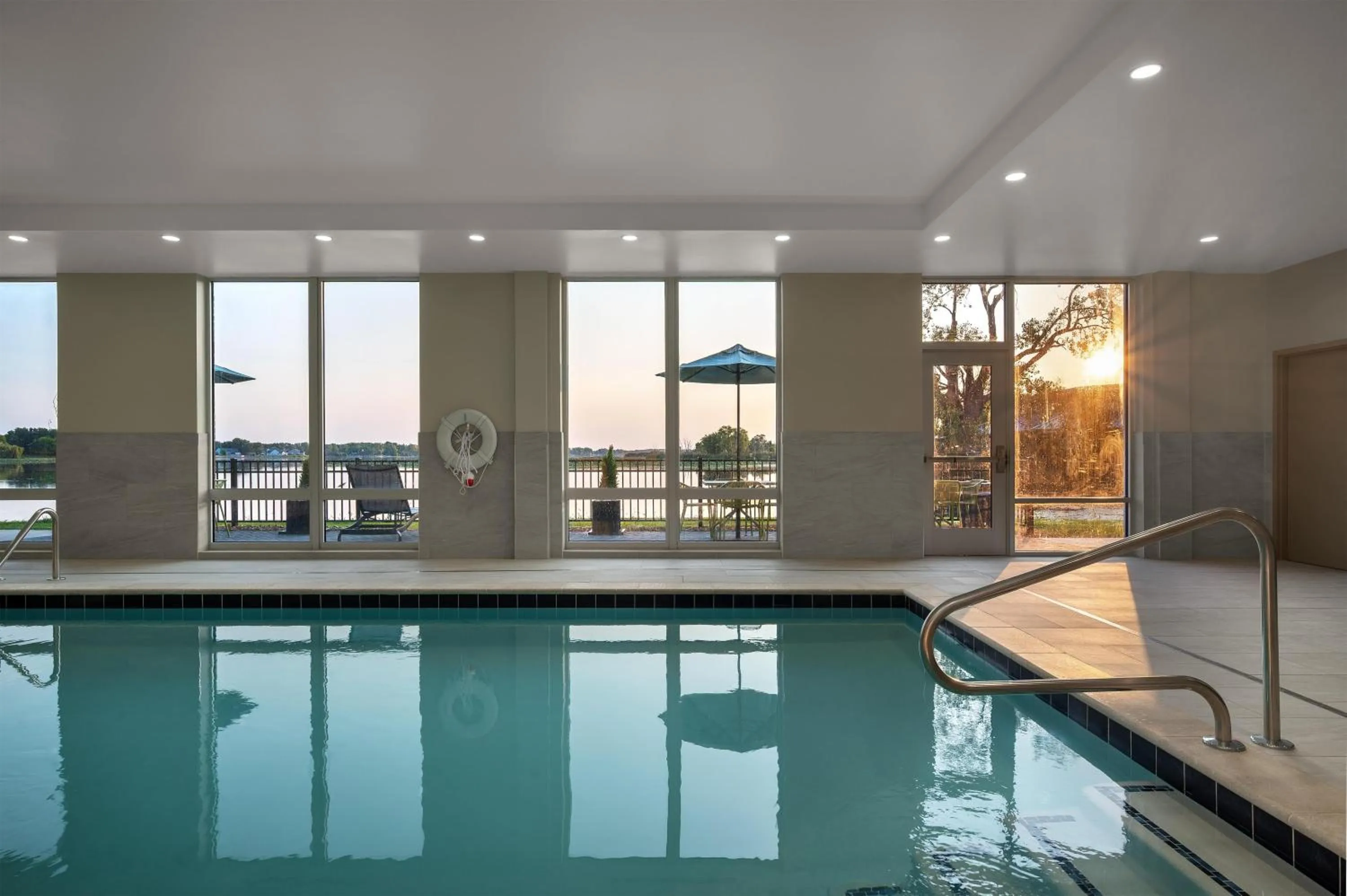 Pool view in Hampton Inn & Suites By Hilton Port Clinton Catawba Island