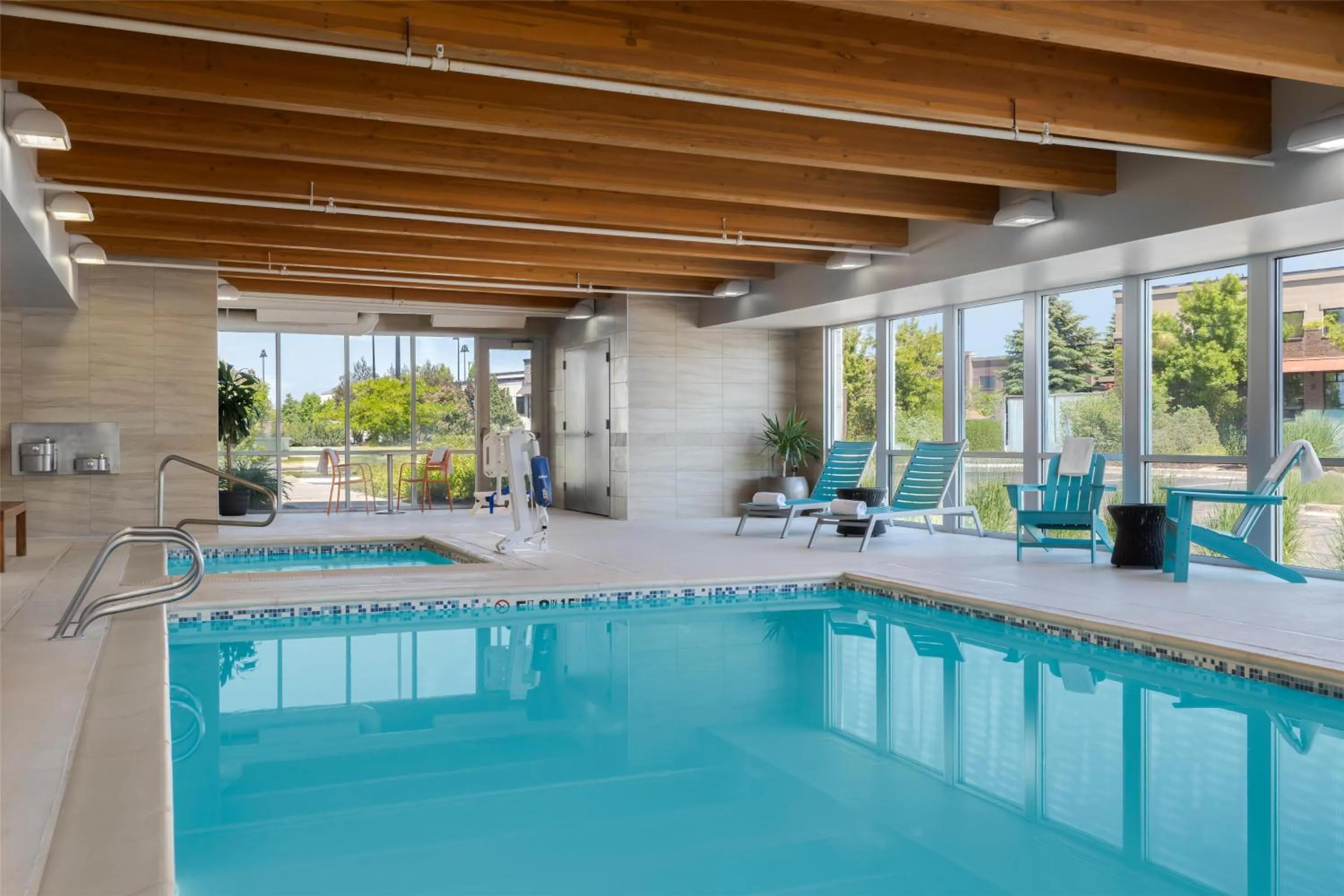 Pool view in Home2 Suites by Hilton Idaho Falls