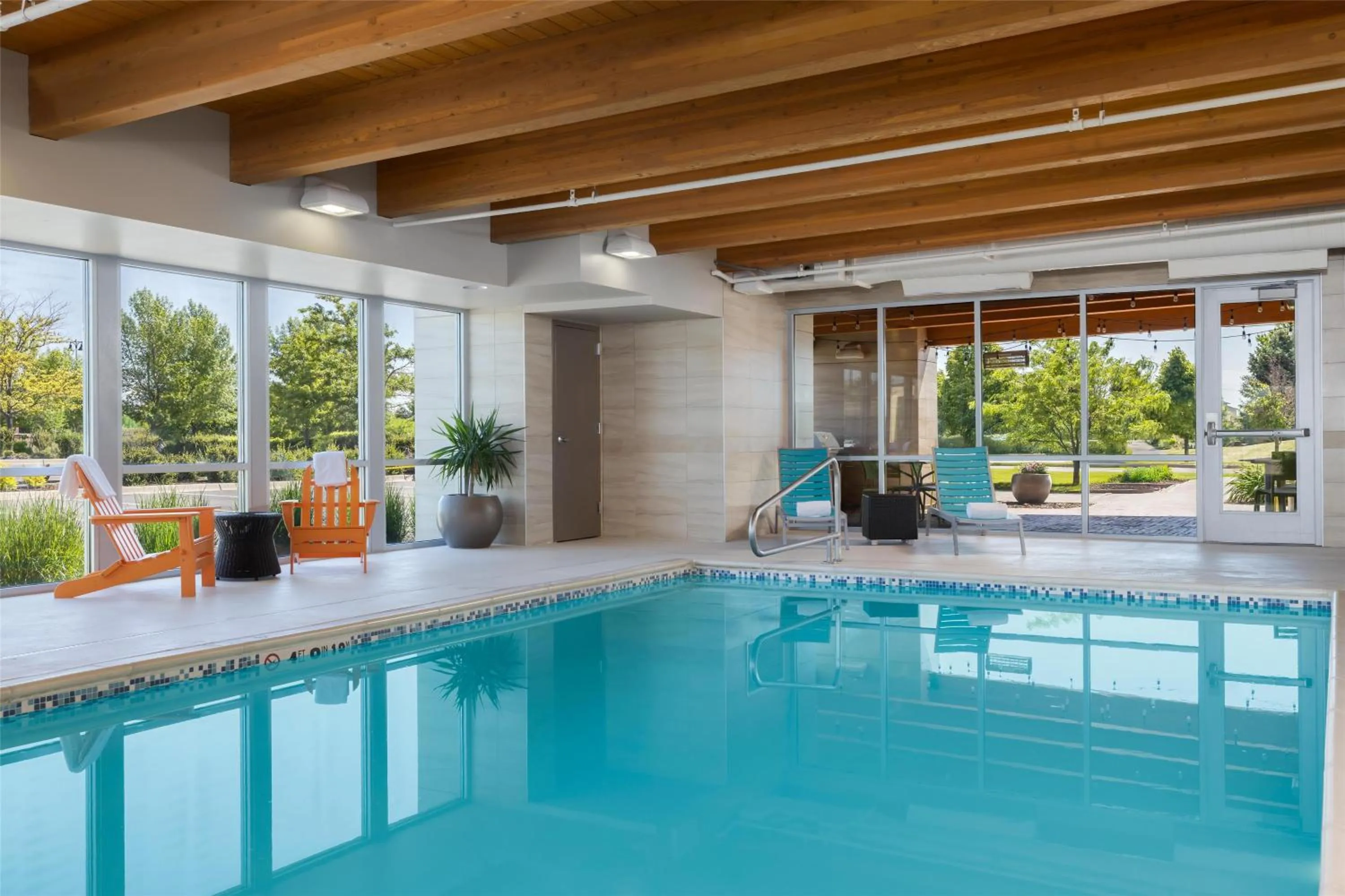 Pool view in Home2 Suites by Hilton Idaho Falls