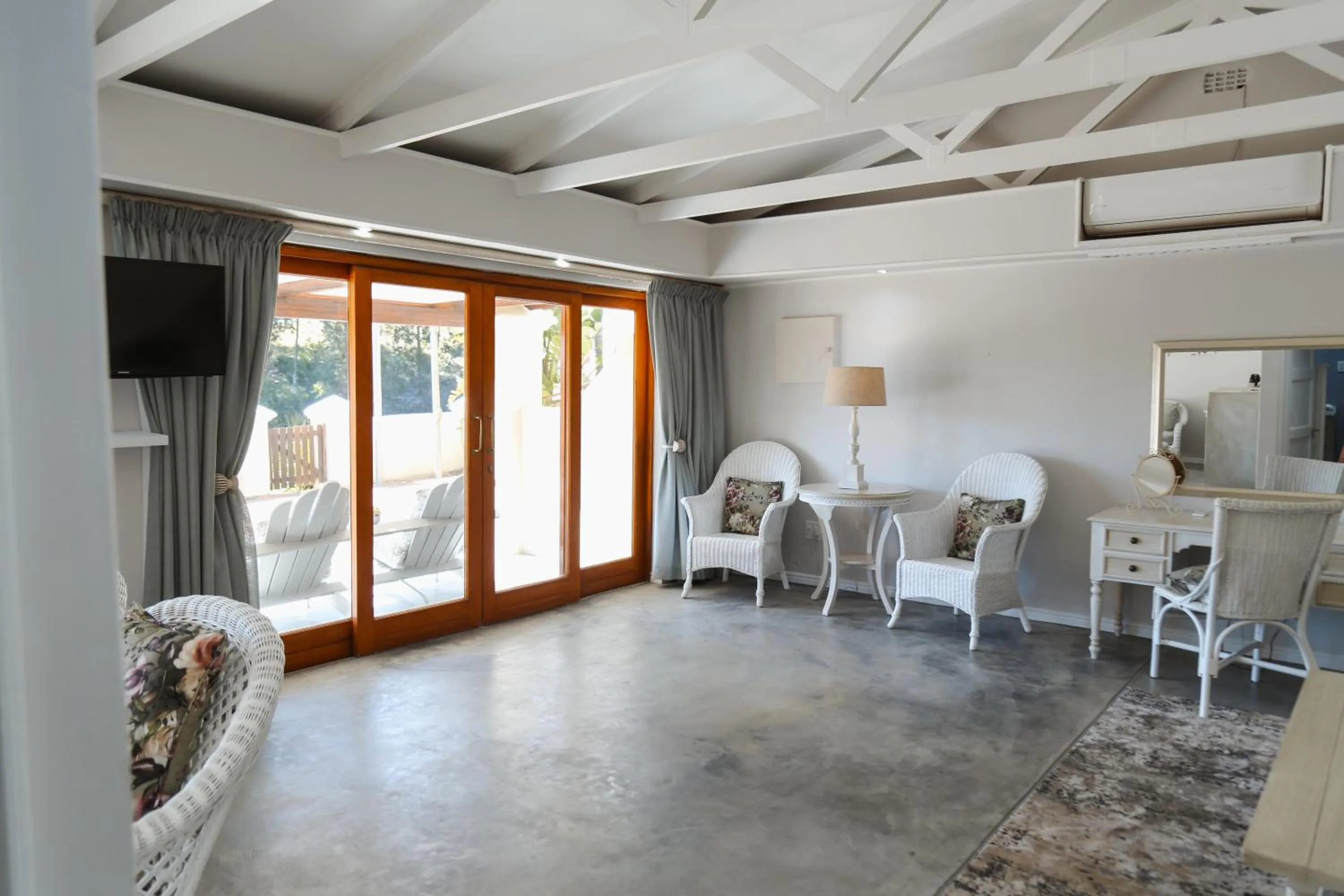 Seating area in Le Pommier Wine Estate