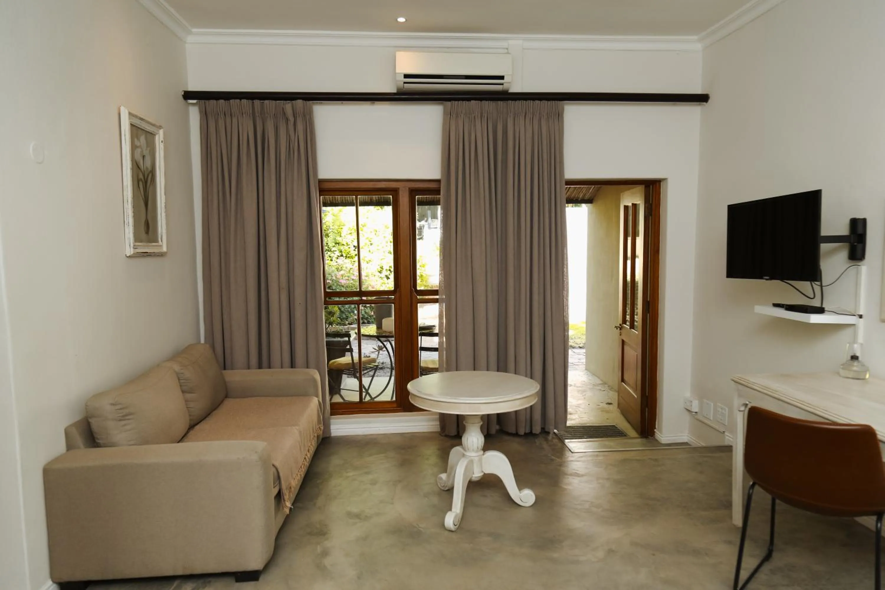 Seating area in Le Pommier Wine Estate