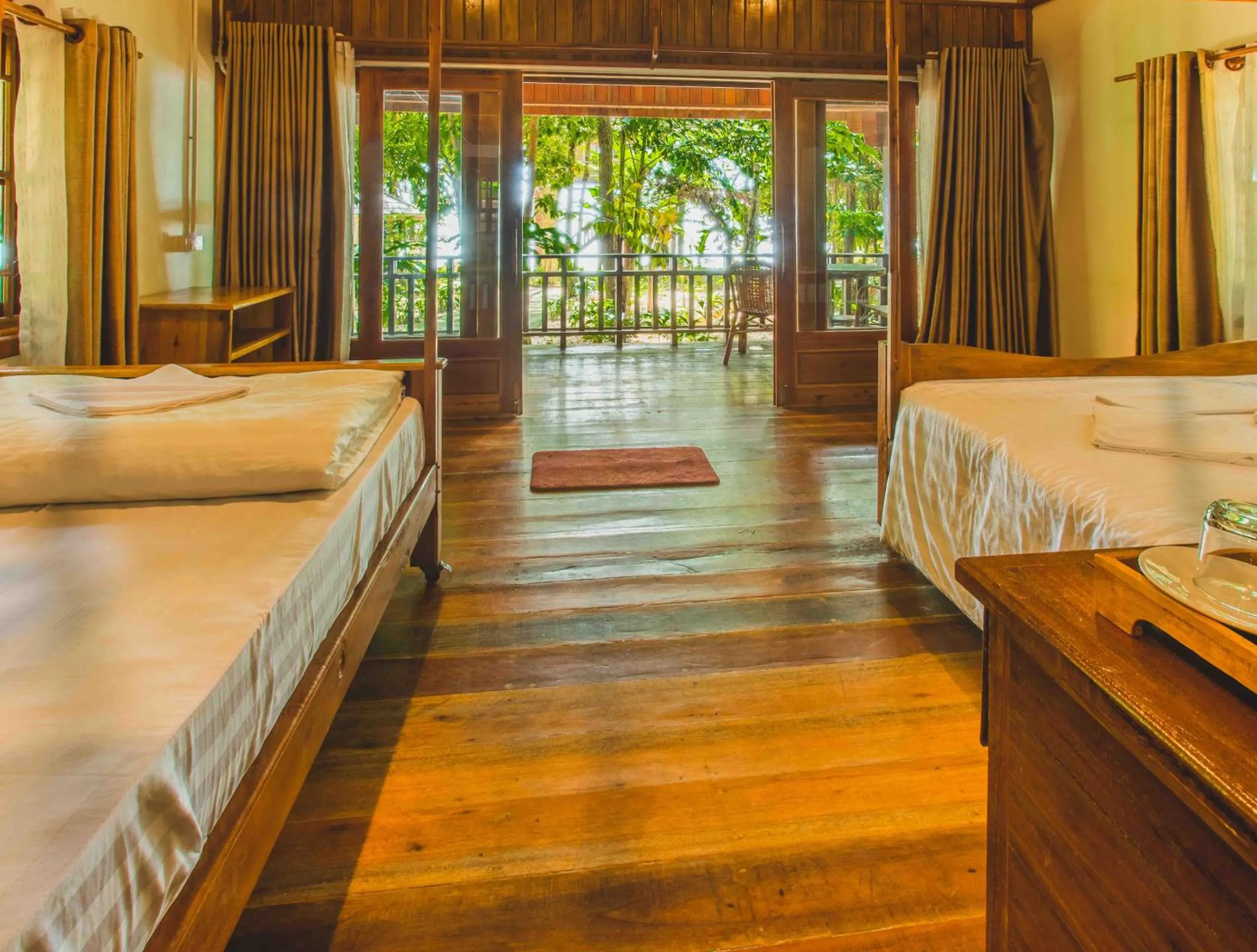 Bed in Tree House Bungalows