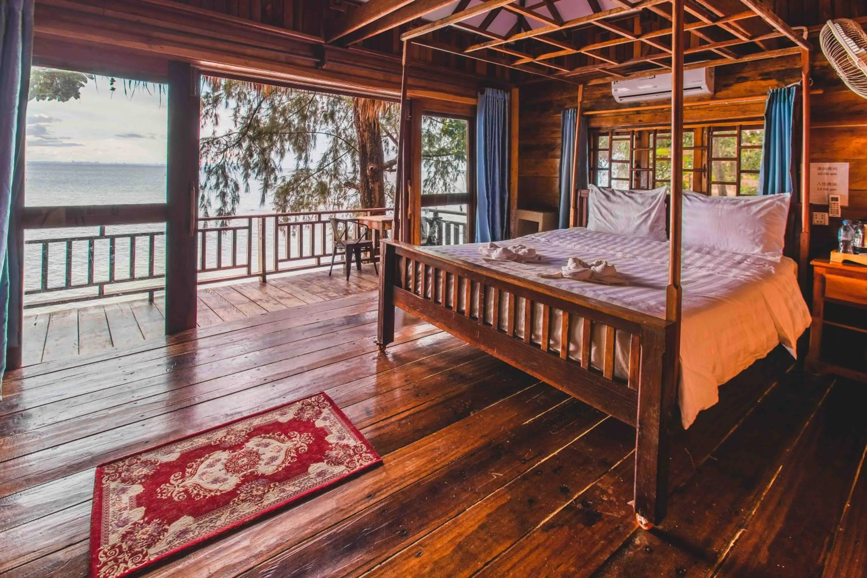 Bed in Tree House Bungalows