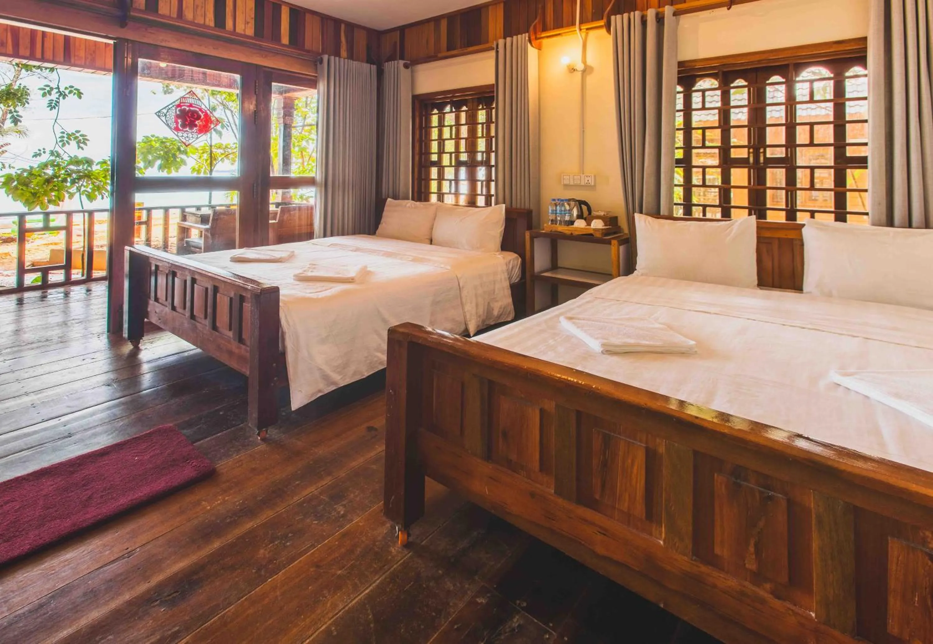Bed in Tree House Bungalows