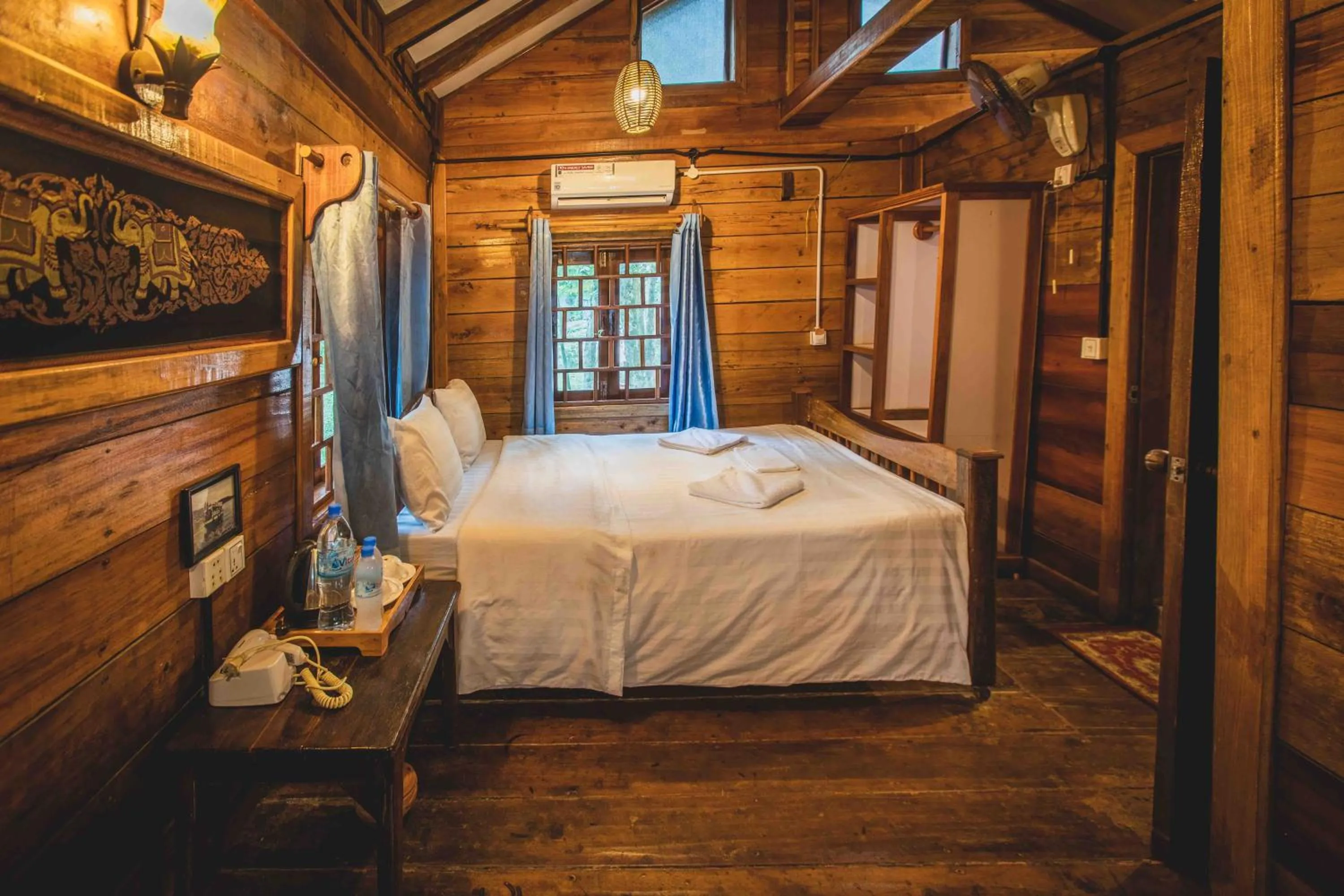 Bed in Tree House Bungalows