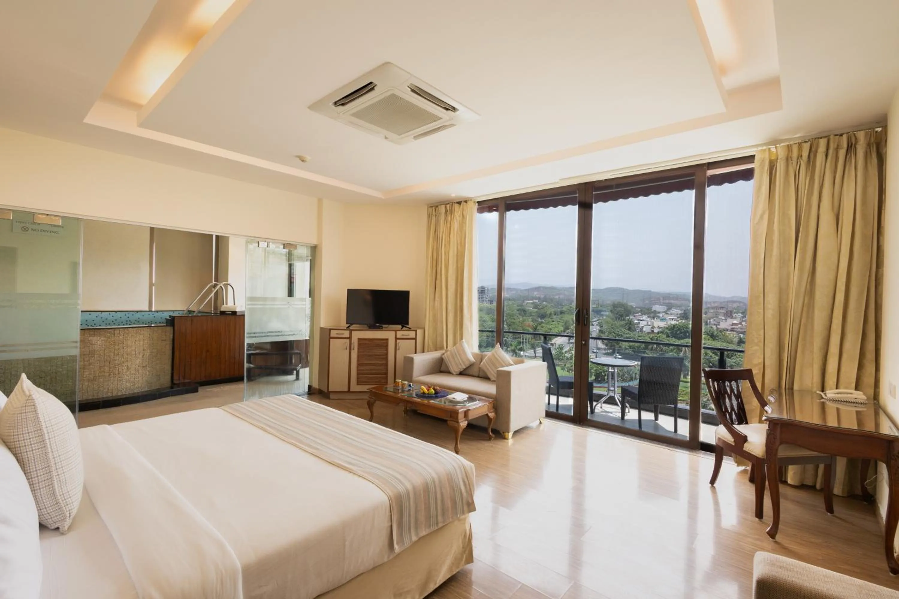 Mountain view, Bed in The BellaVista Hotel Chandigarh Panchkula