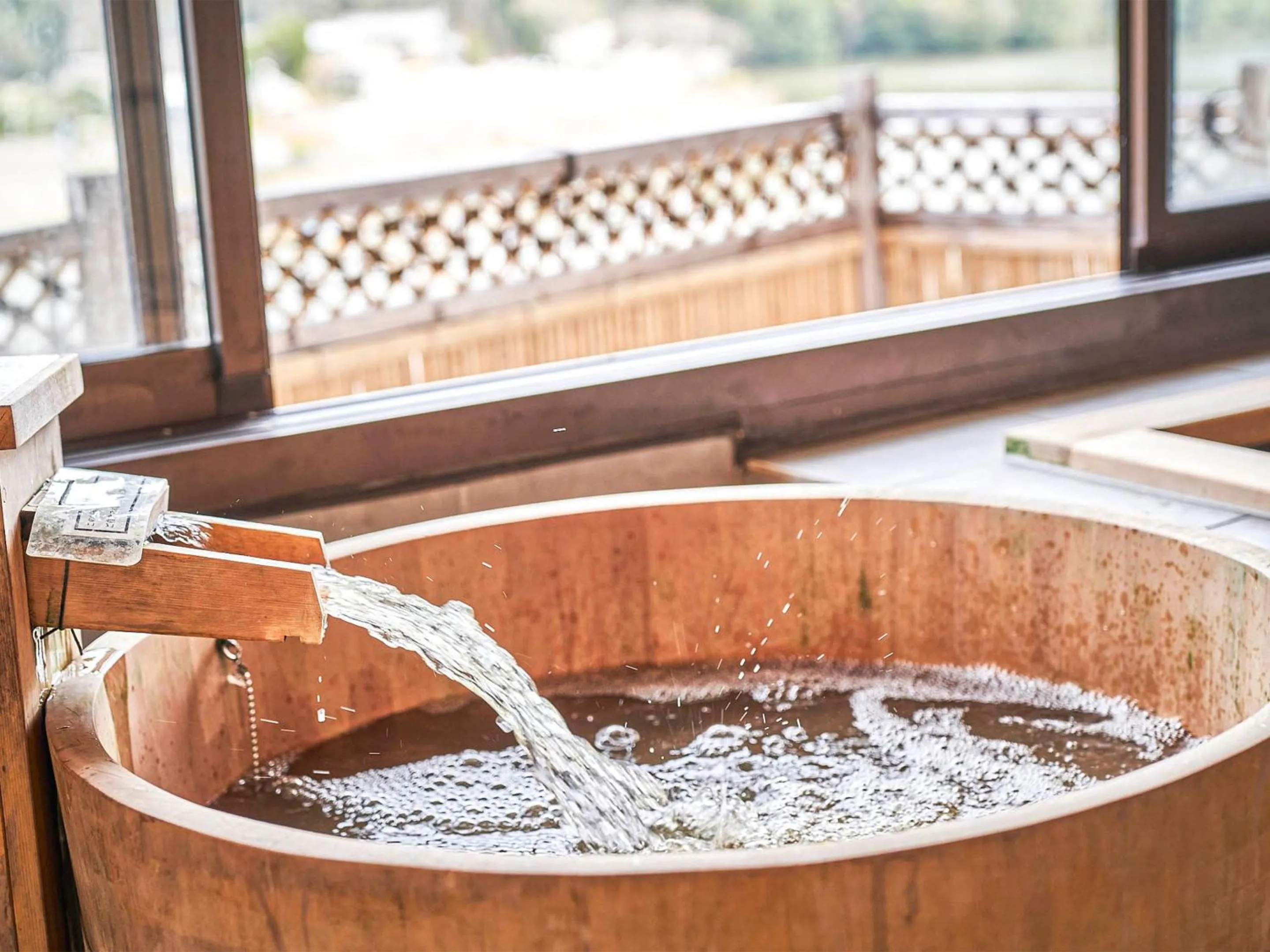 Hot Spring Bath in Kameyama Onsen Hotel