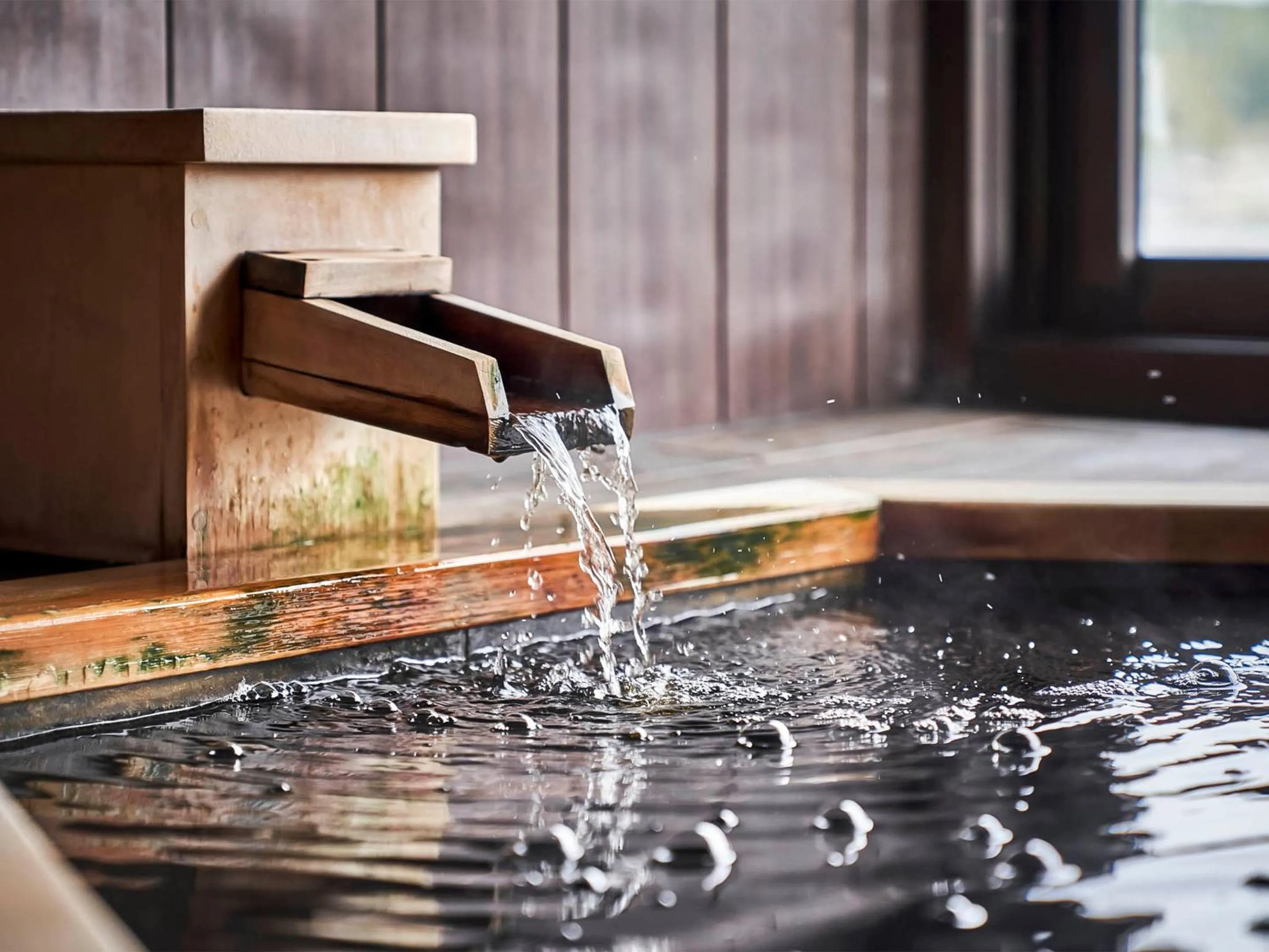 Hot Spring Bath in Kameyama Onsen Hotel
