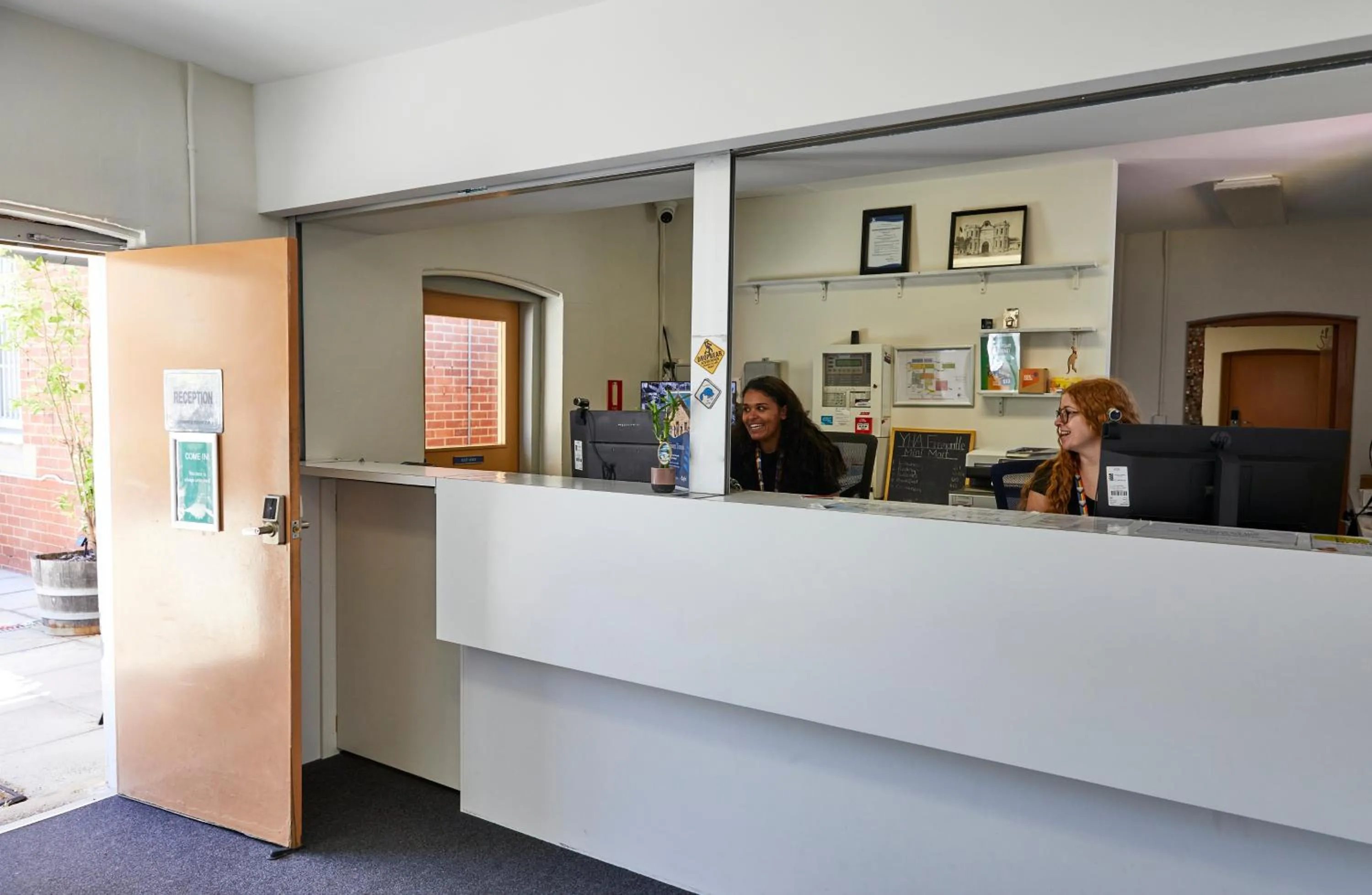 Lobby or reception in YHA Fremantle Prison