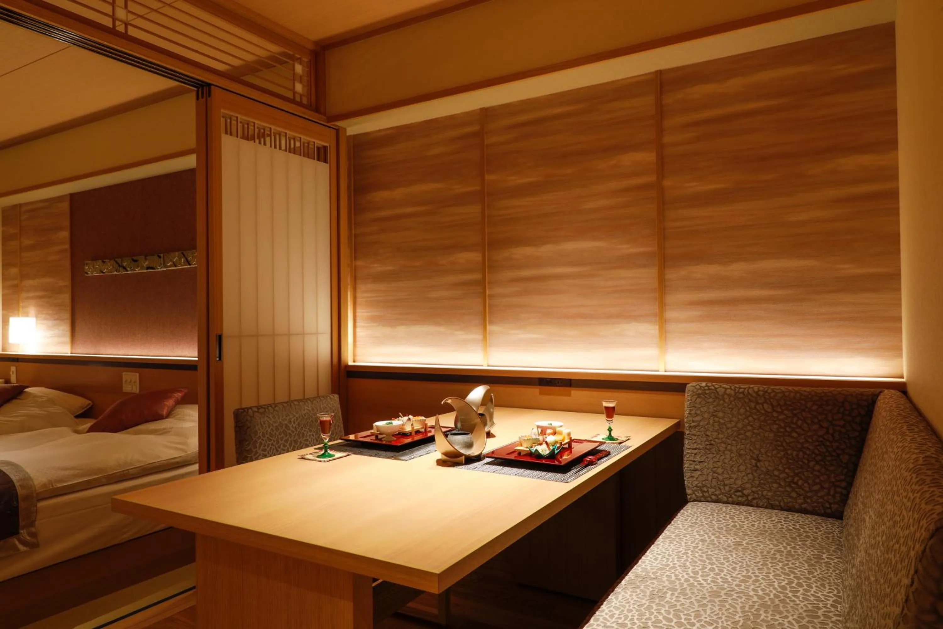 Photo of the whole room, Bed in Sun Urashima Yuki no Sato