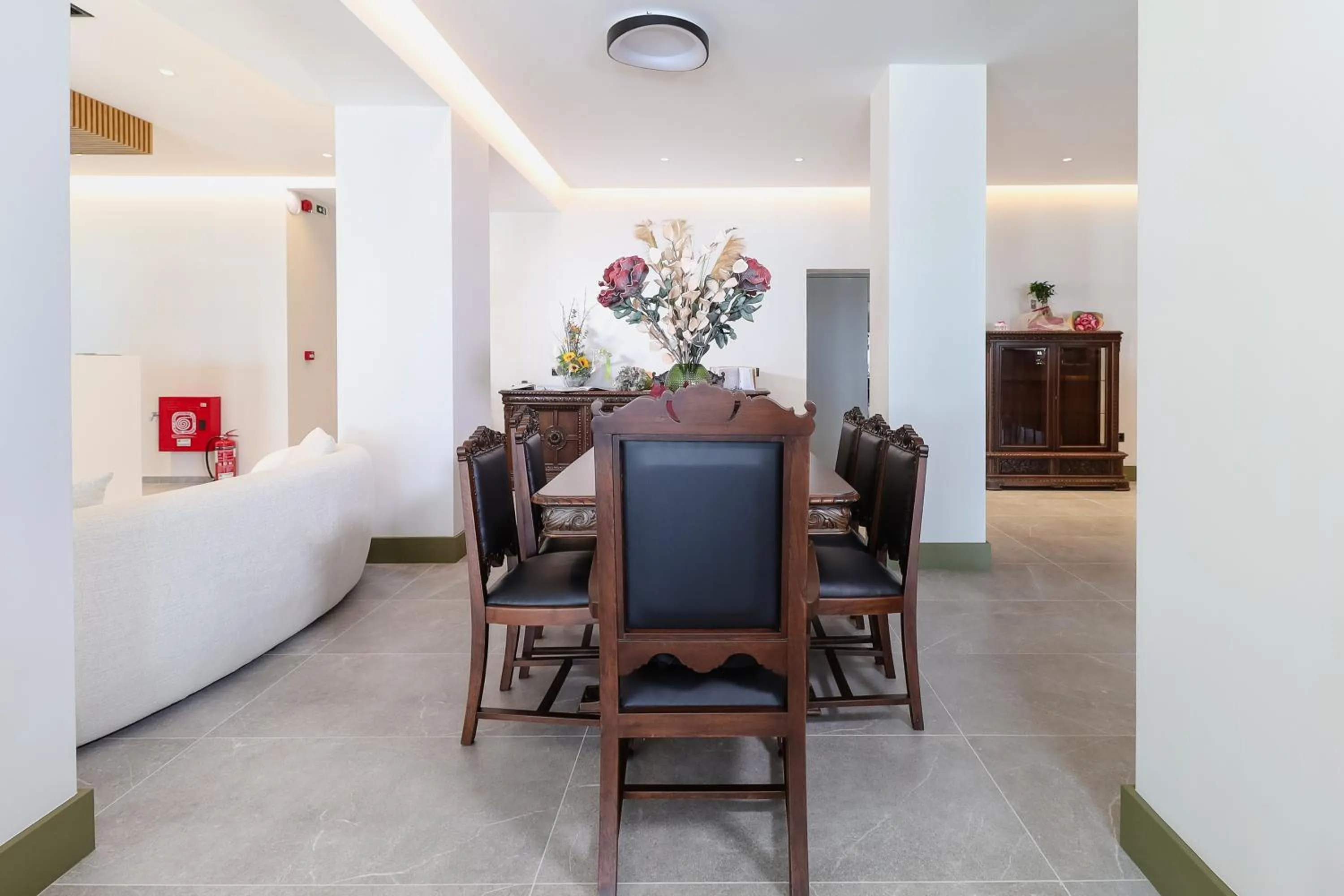 Seating area in LIMNI Boutique Experience Evia