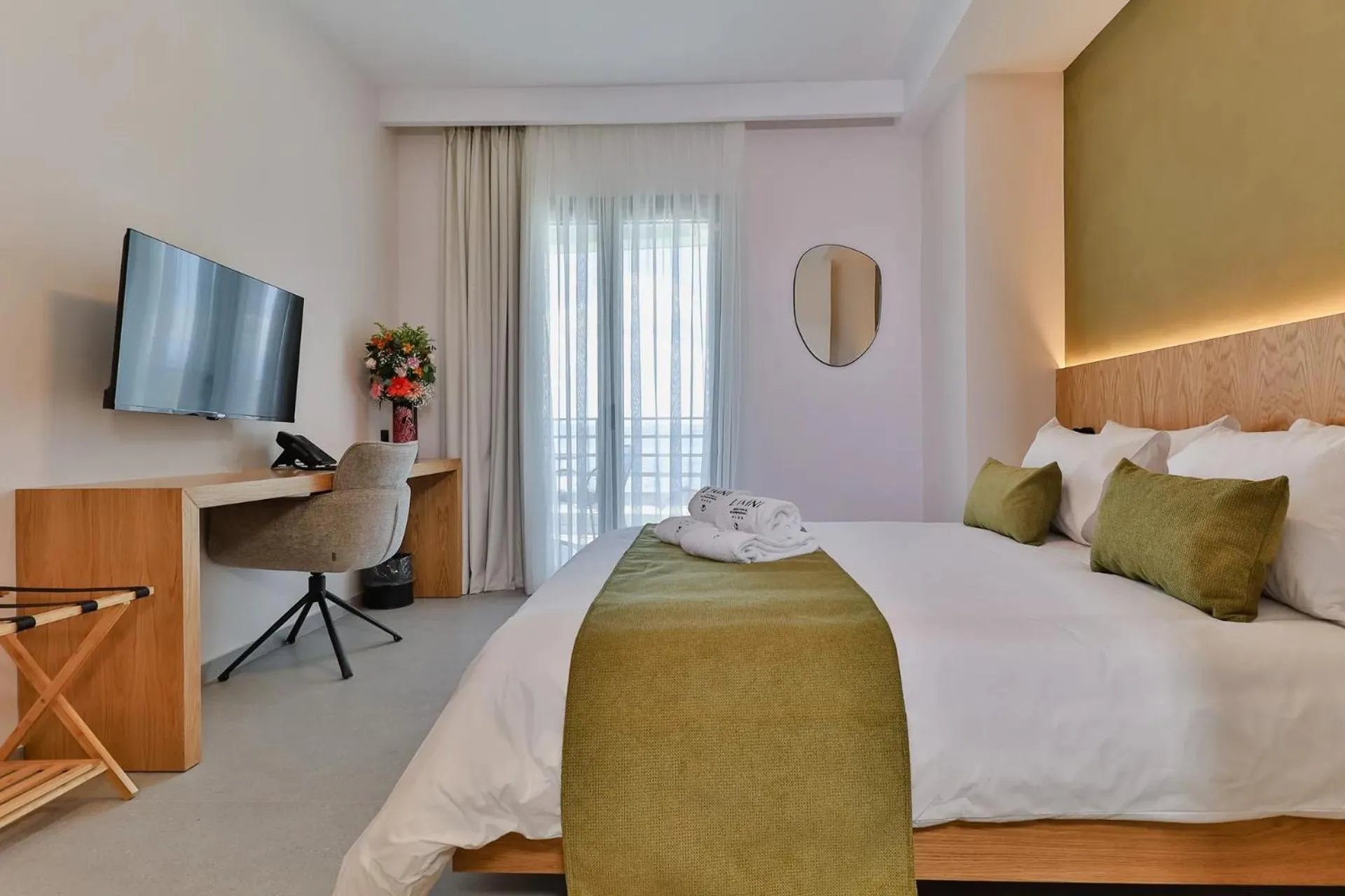 Bed in LIMNI Boutique Experience Evia