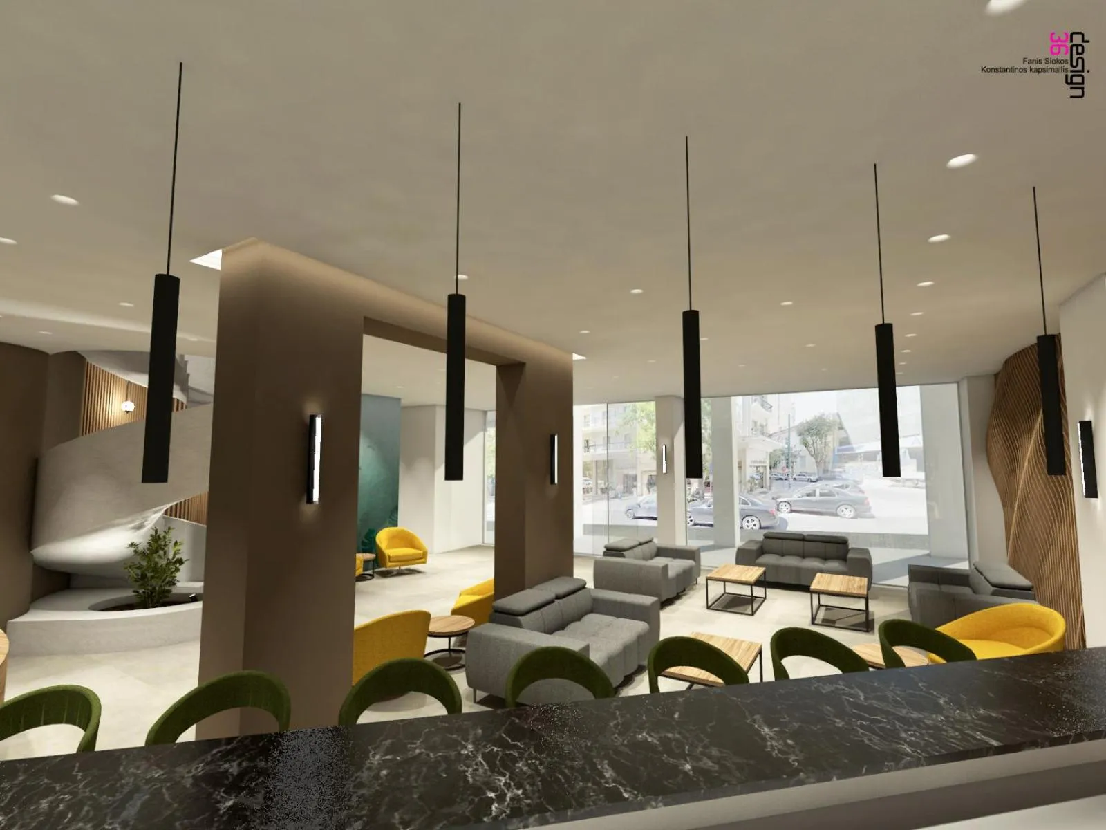 Lounge or bar in Zein Boutique Athens hotel