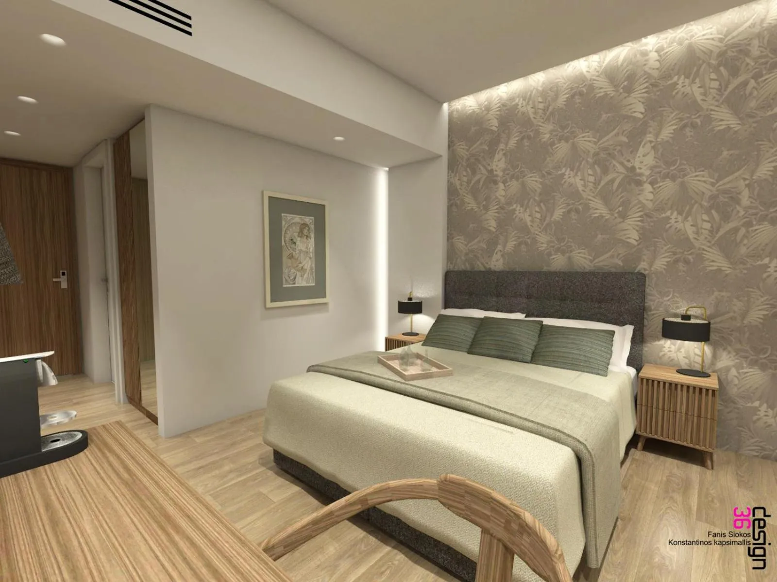 Bed in Zein Boutique Athens hotel