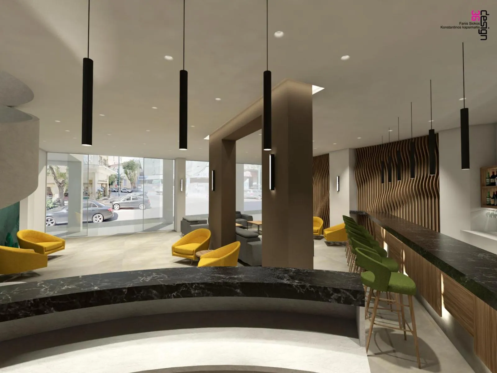 Seating area in Zein Boutique Athens hotel