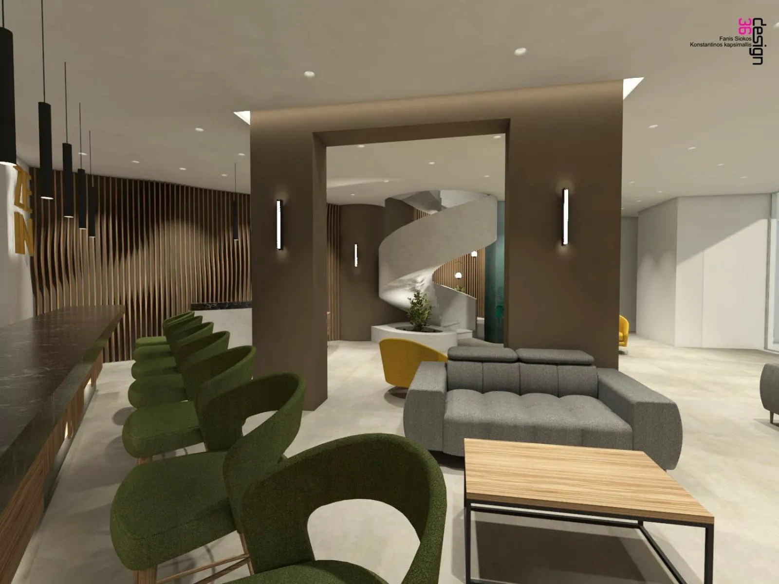 Seating area in Zein Boutique Athens hotel