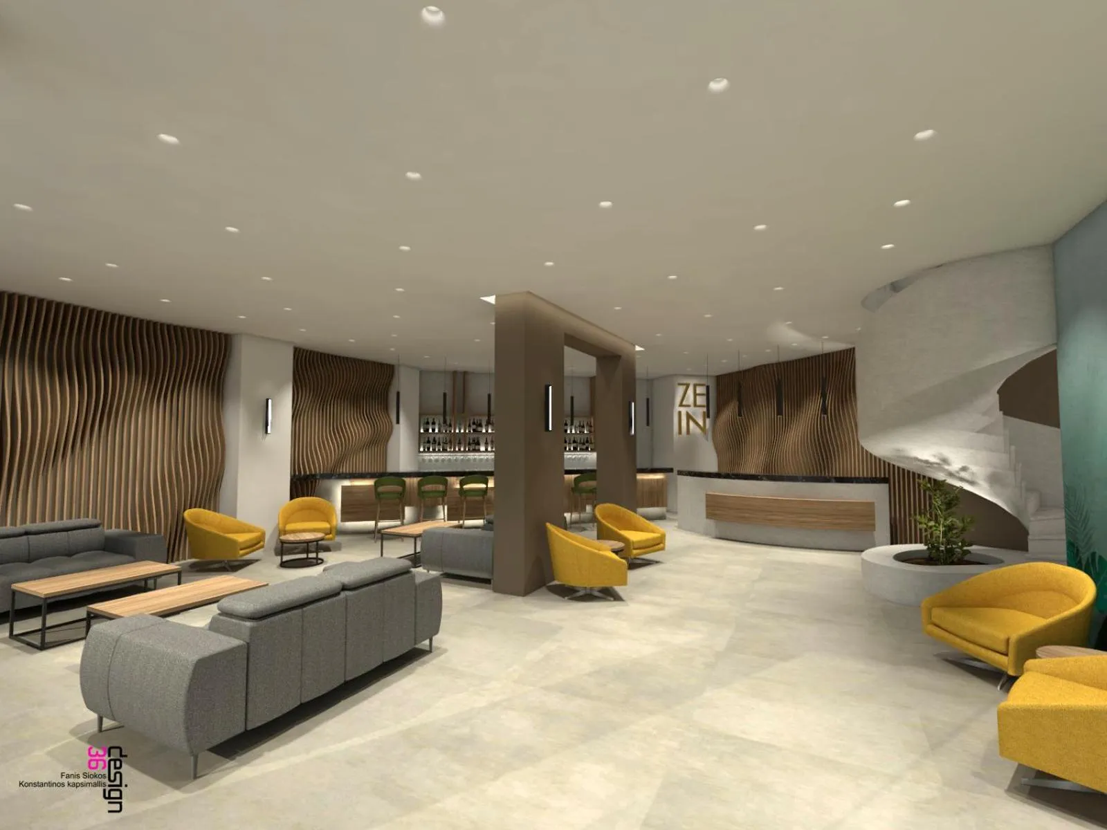 Seating area in Zein Boutique Athens hotel