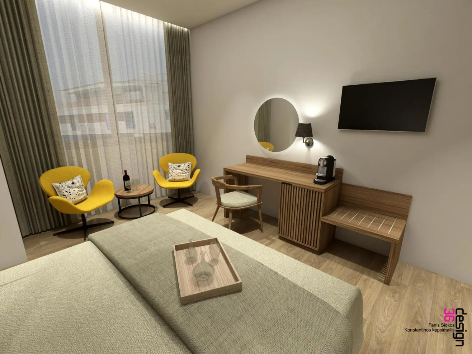 Photo of the whole room in Zein Boutique Athens hotel