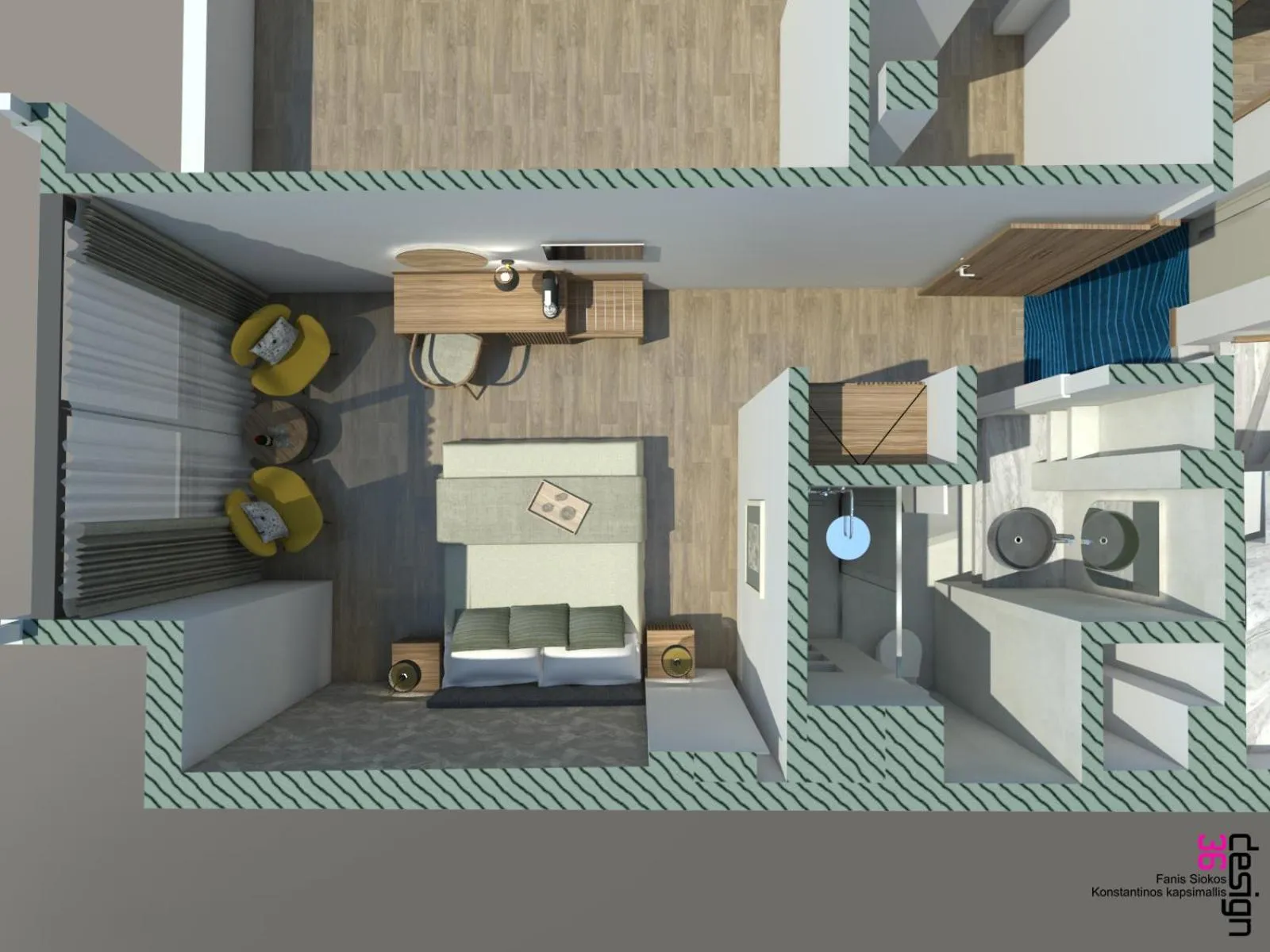 Photo of the whole room in Zein Boutique Athens hotel