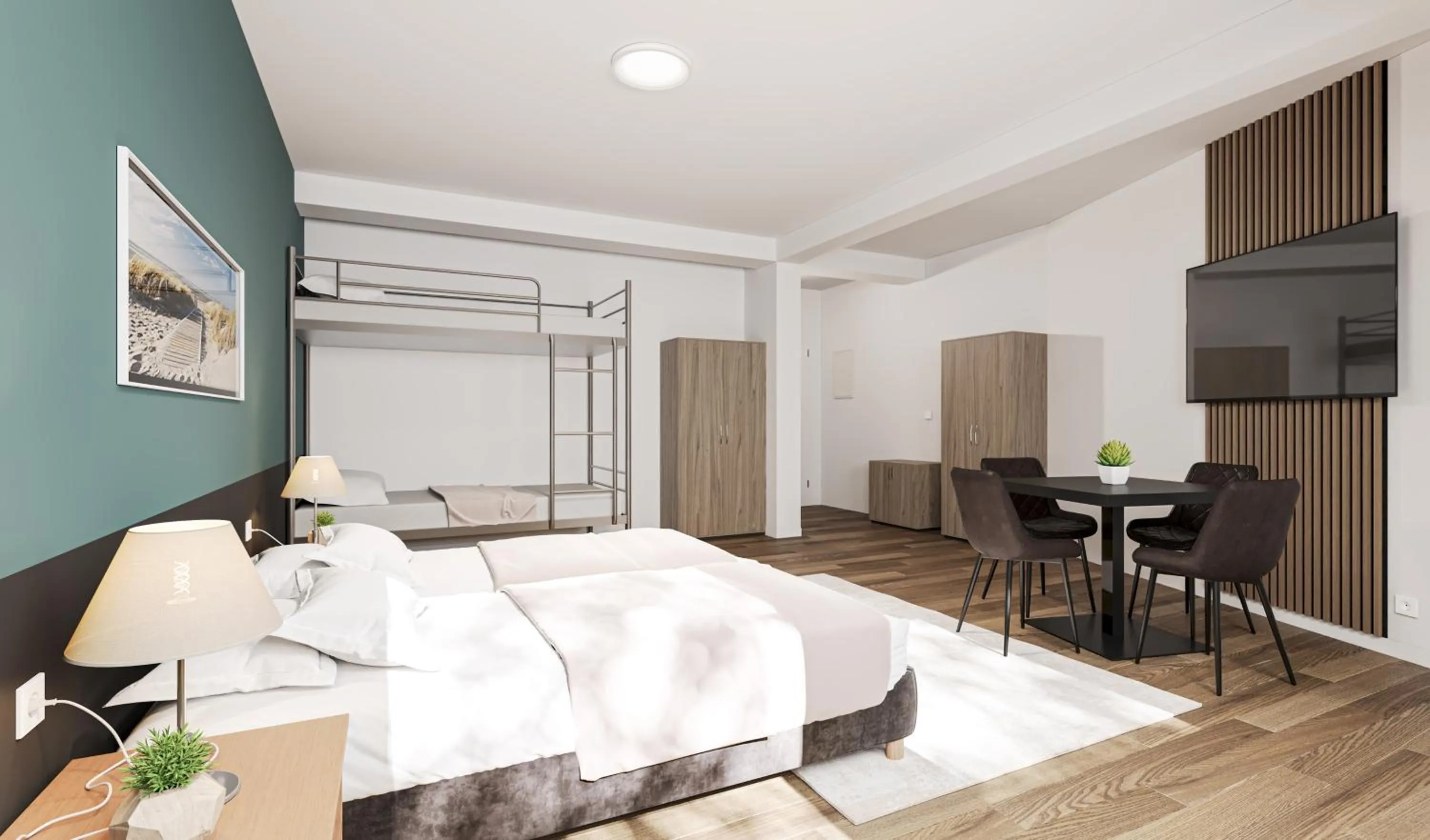 Photo of the whole room, Bed in WzW Apartments - Wohnraum zum Wohlfühlen