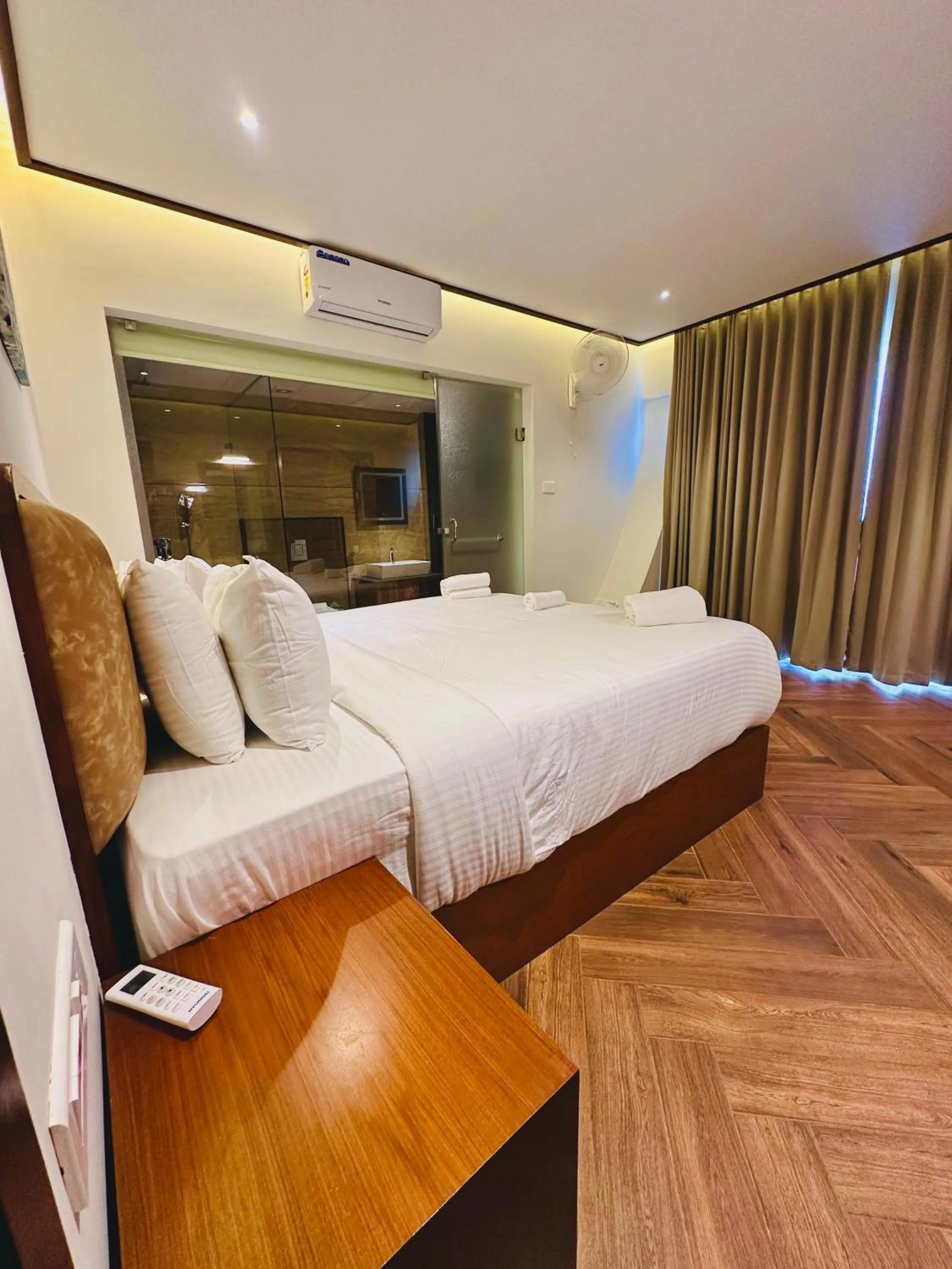 Bed in Talenresort Vythiri Villas