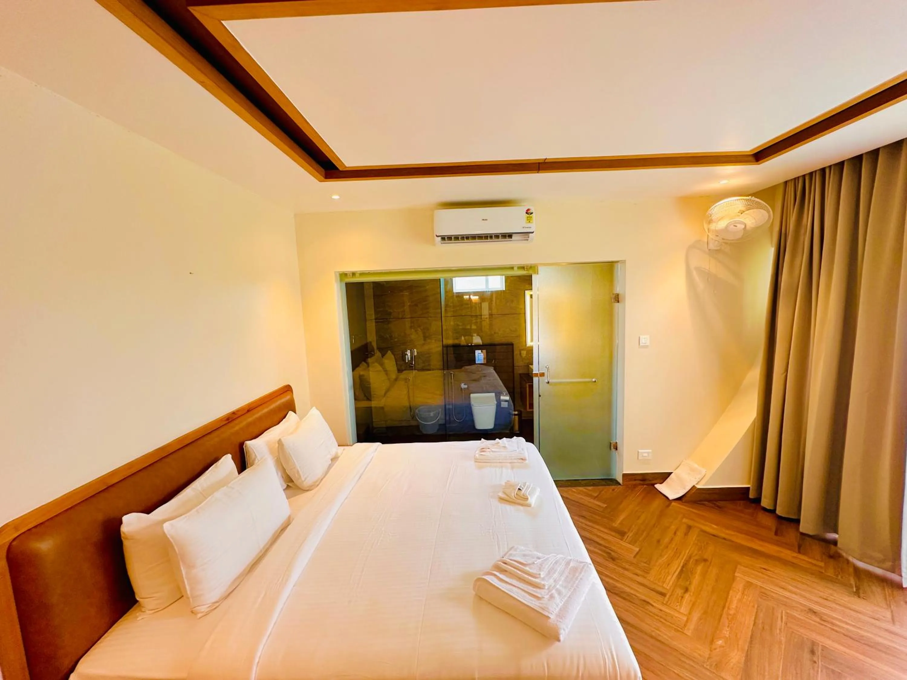 Bed in Talenresort Vythiri Villas