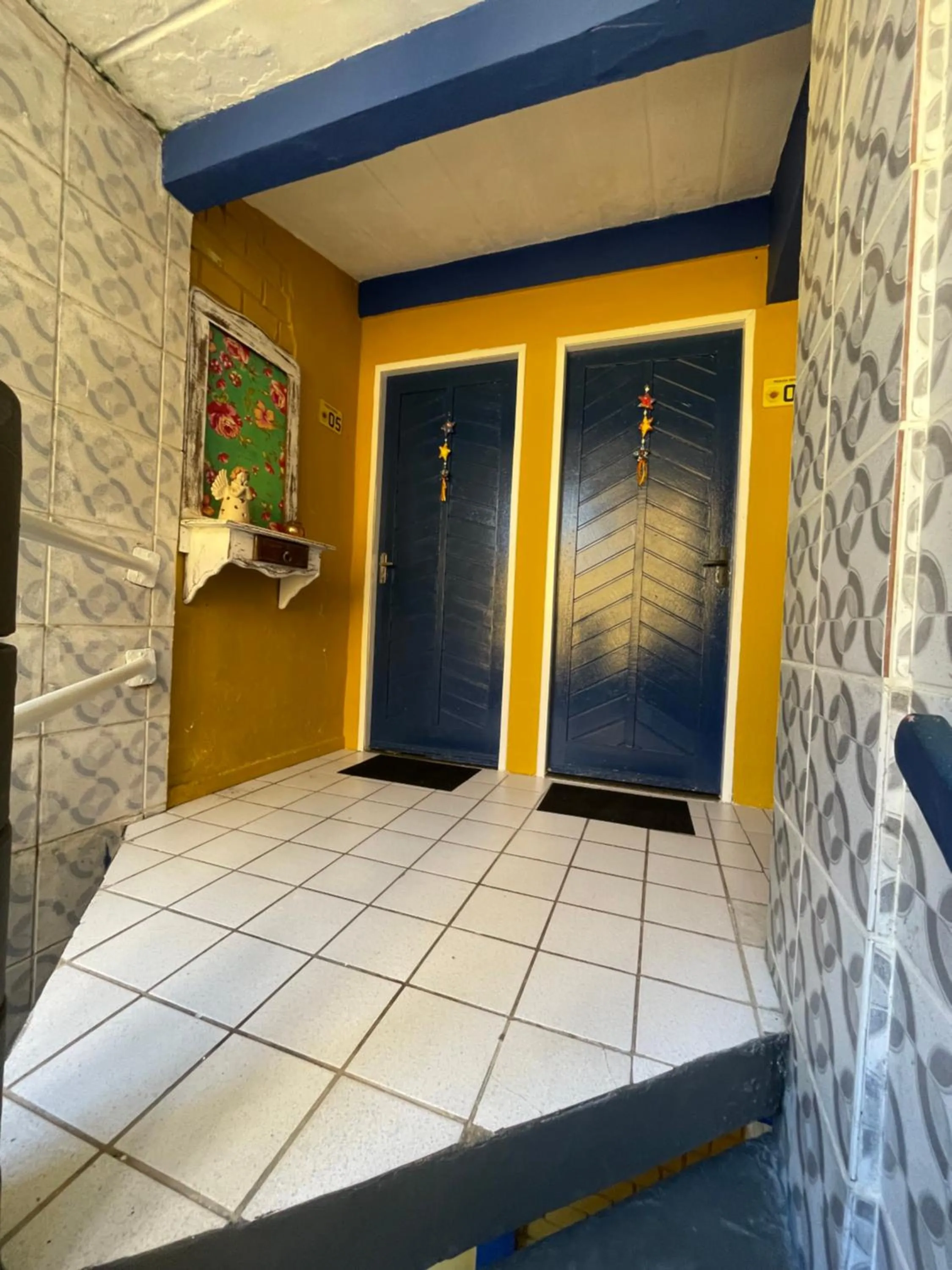 Property building, Bed in Pousada Girassol