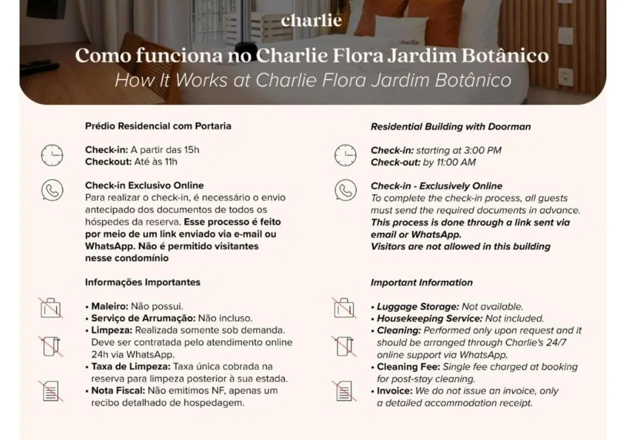 Text overlay in Charlie Flora Jardim Botânico