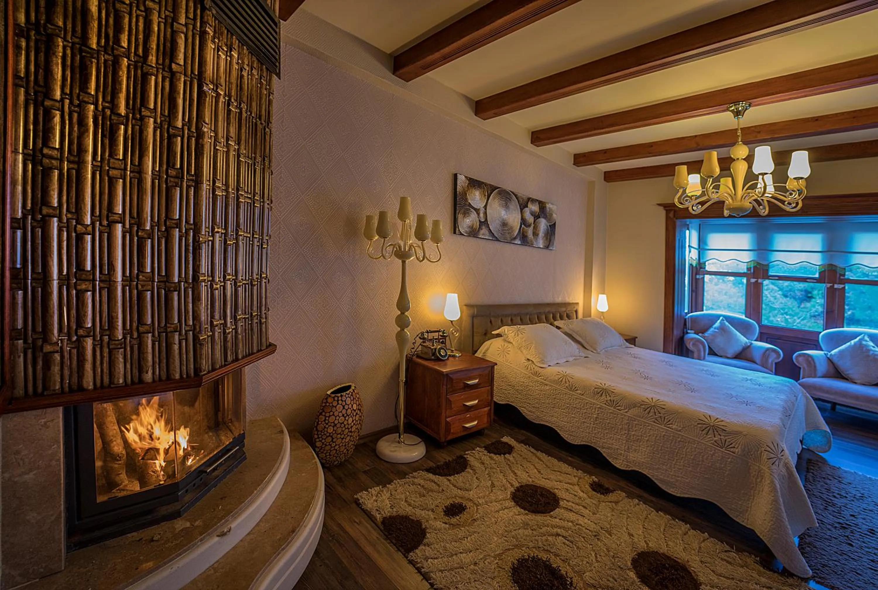 Bed in Kazdaglari Karye Müze Hotel