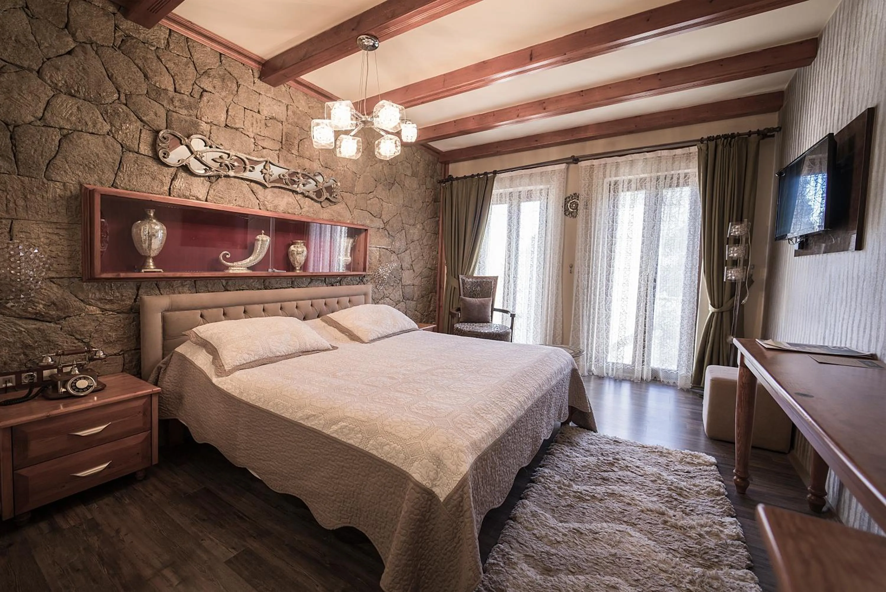 Bed in Kazdaglari Karye Müze Hotel