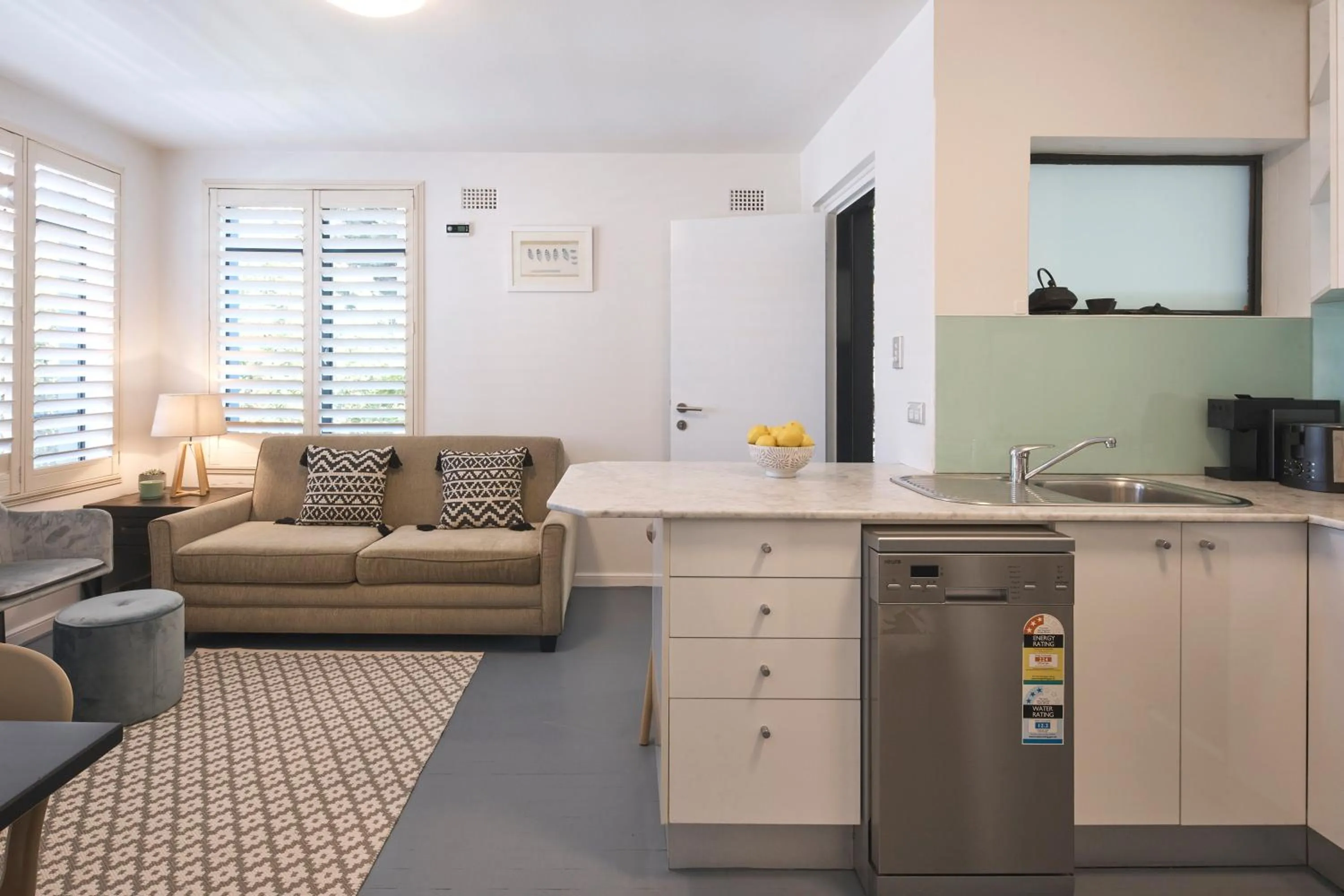 Kitchen or kitchenette in Ballantyne at Mosman Apartments