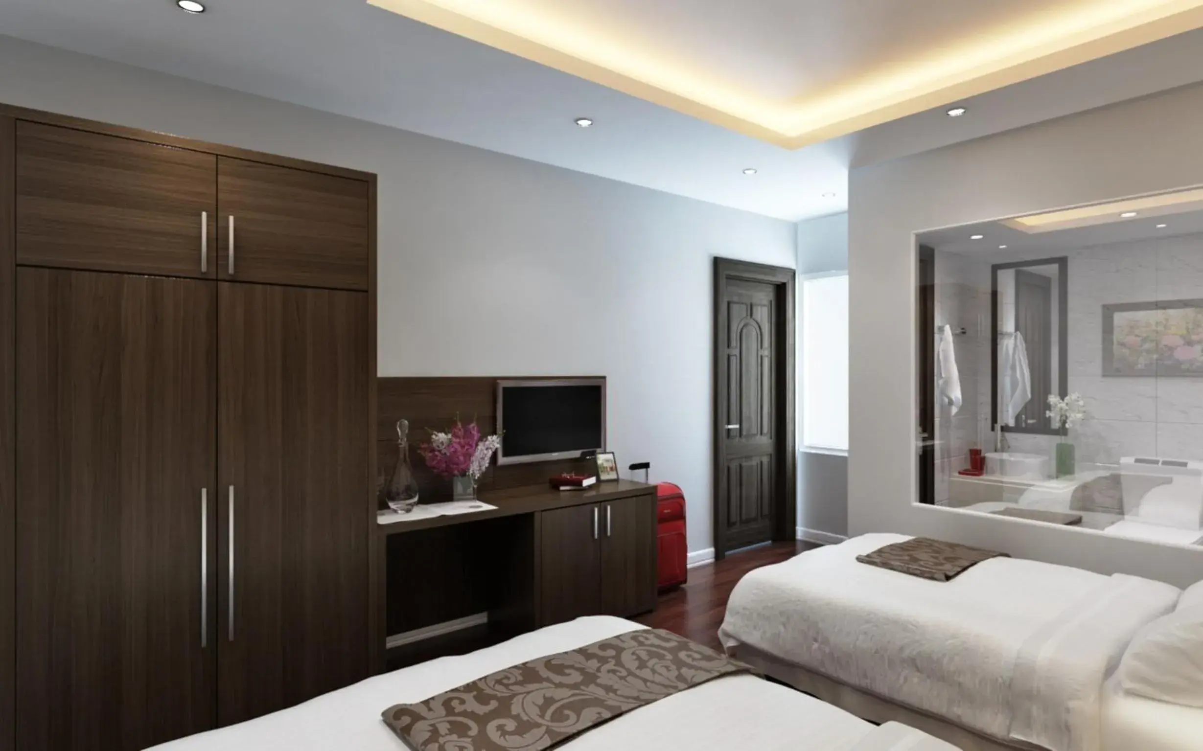 Executive Queen Room with Two Queen Beds in Eco Luxury Hotel Hanoi Executive Queen Room with Two Queen Beds in Eco Luxury Hotel Hanoi