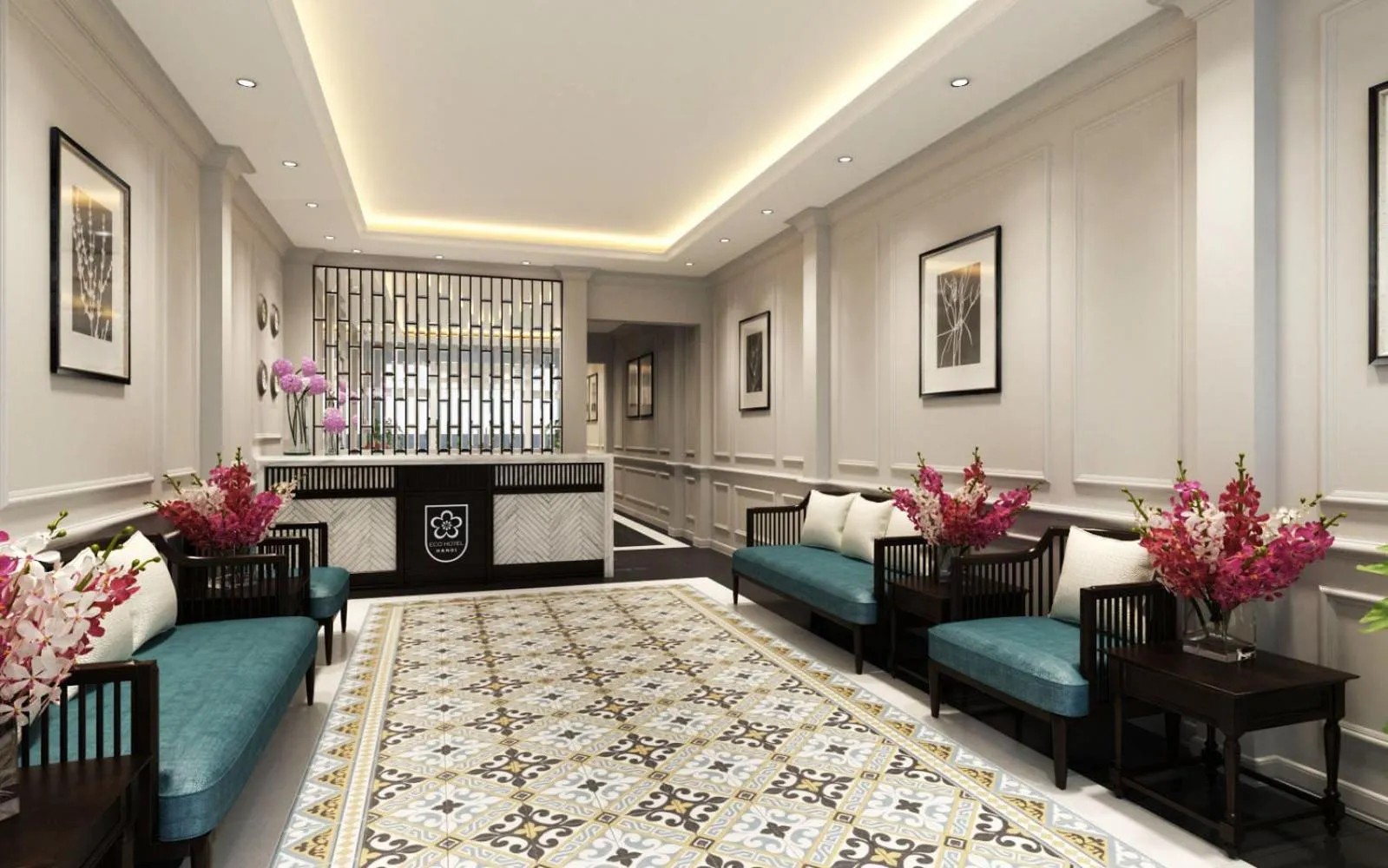 Lobby or reception in Eco Luxury Hotel Hanoi