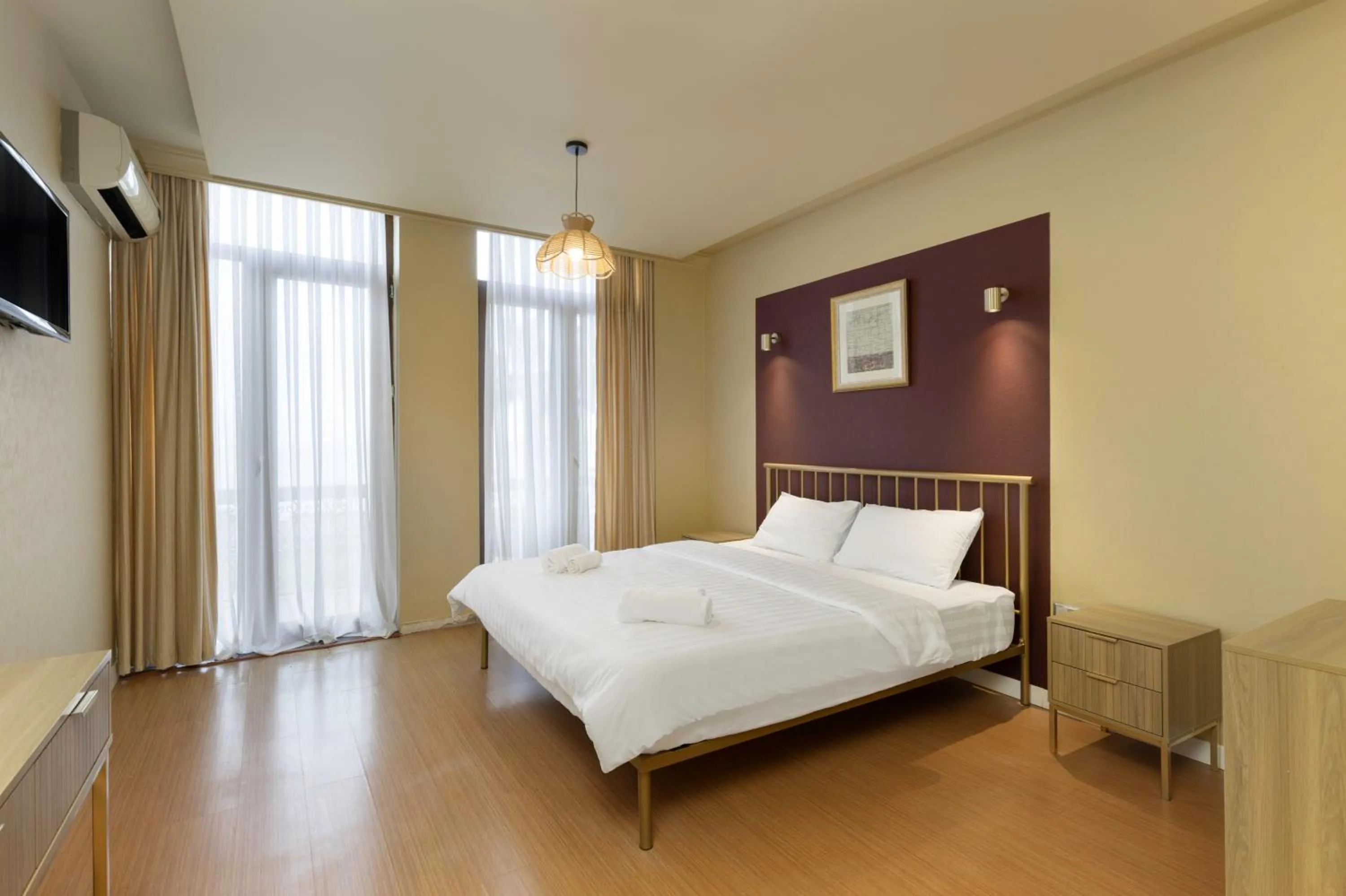 Bed in Acord Hotel & Balcony