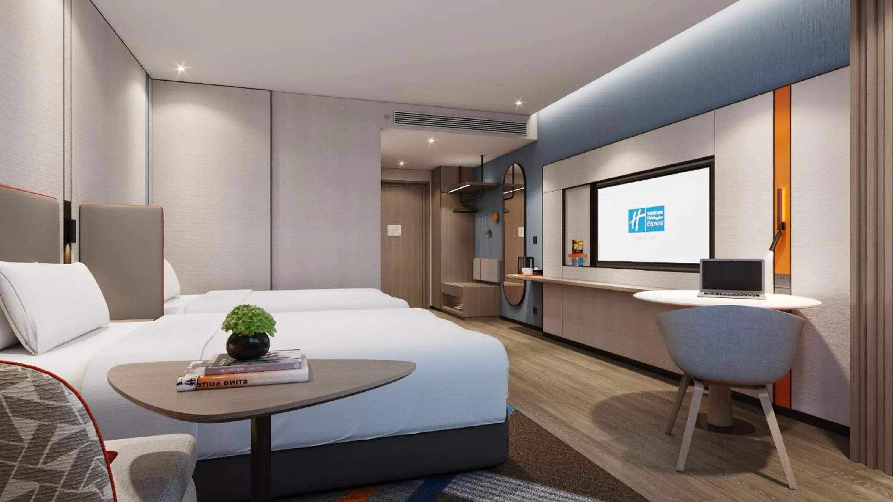 Photo of the whole room, Bed in Holiday Inn Express Shanghai Pujiang Lianhang Road by IHG