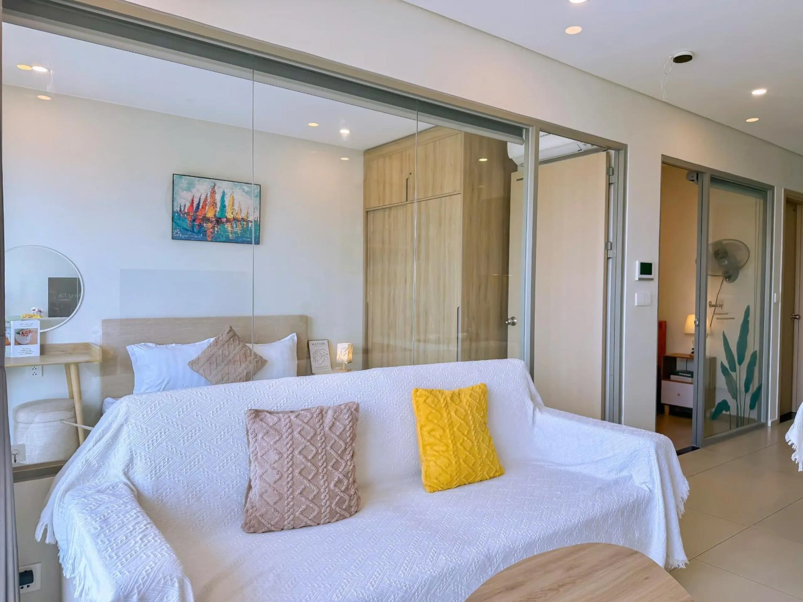 Photo of the whole room, Bed in The Song Vung Tau Apartment