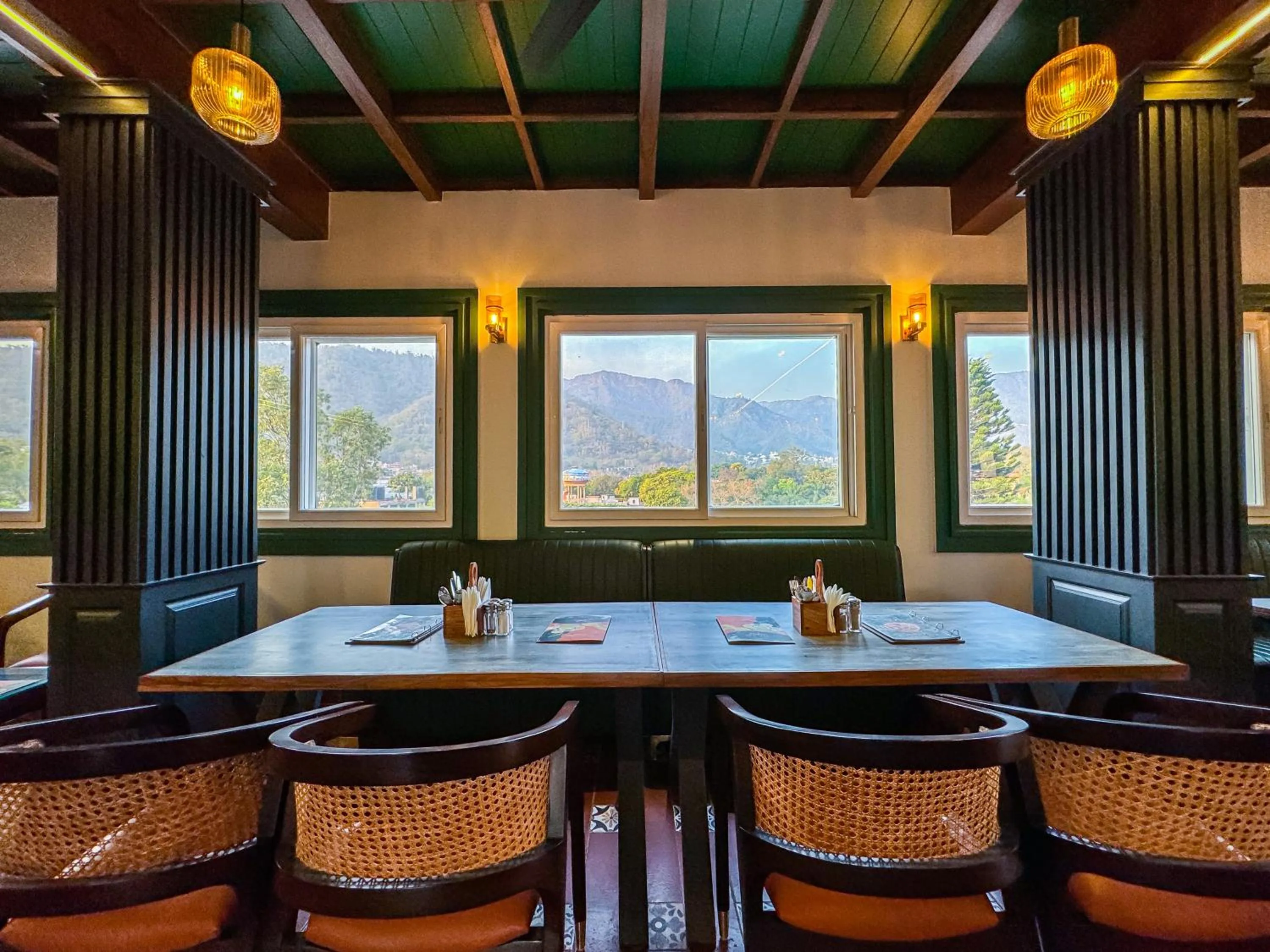 Seating area in Hotel Green View - Behind Pramarth Niketan
