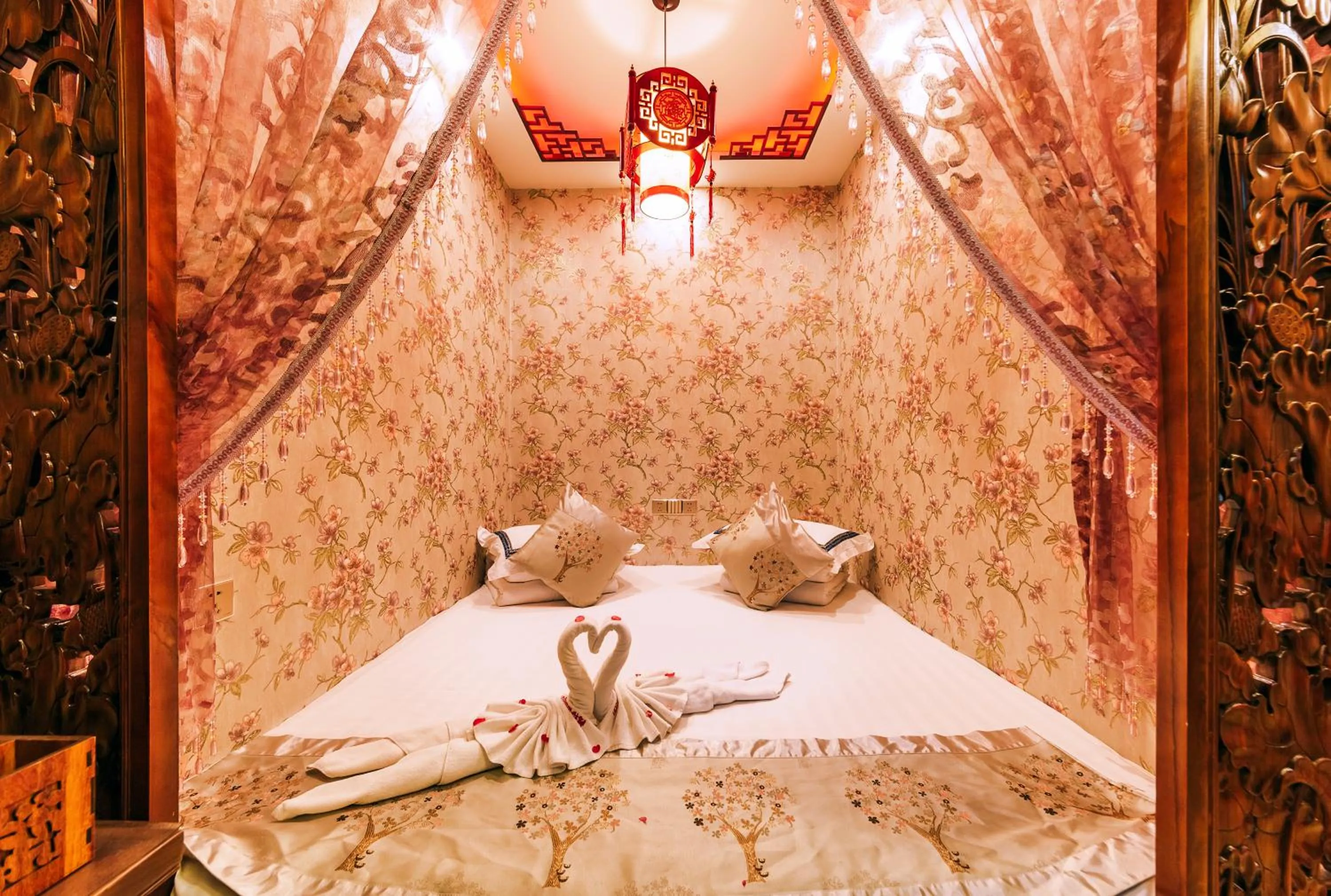 Bed in Pingyao HongJingYuanGuesthouse