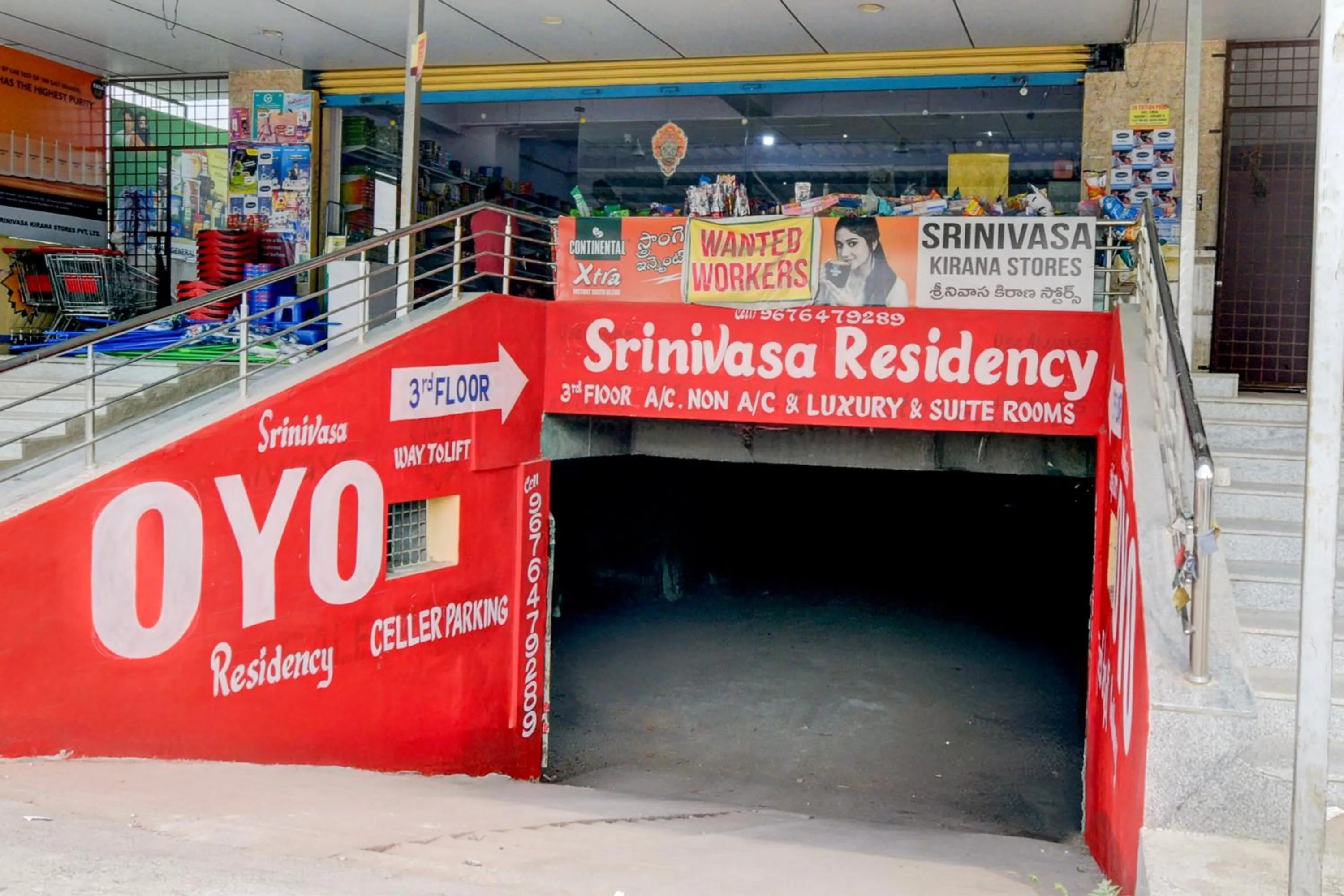 Facade/entrance in Hotel O SRINIVASA RESIDENCY