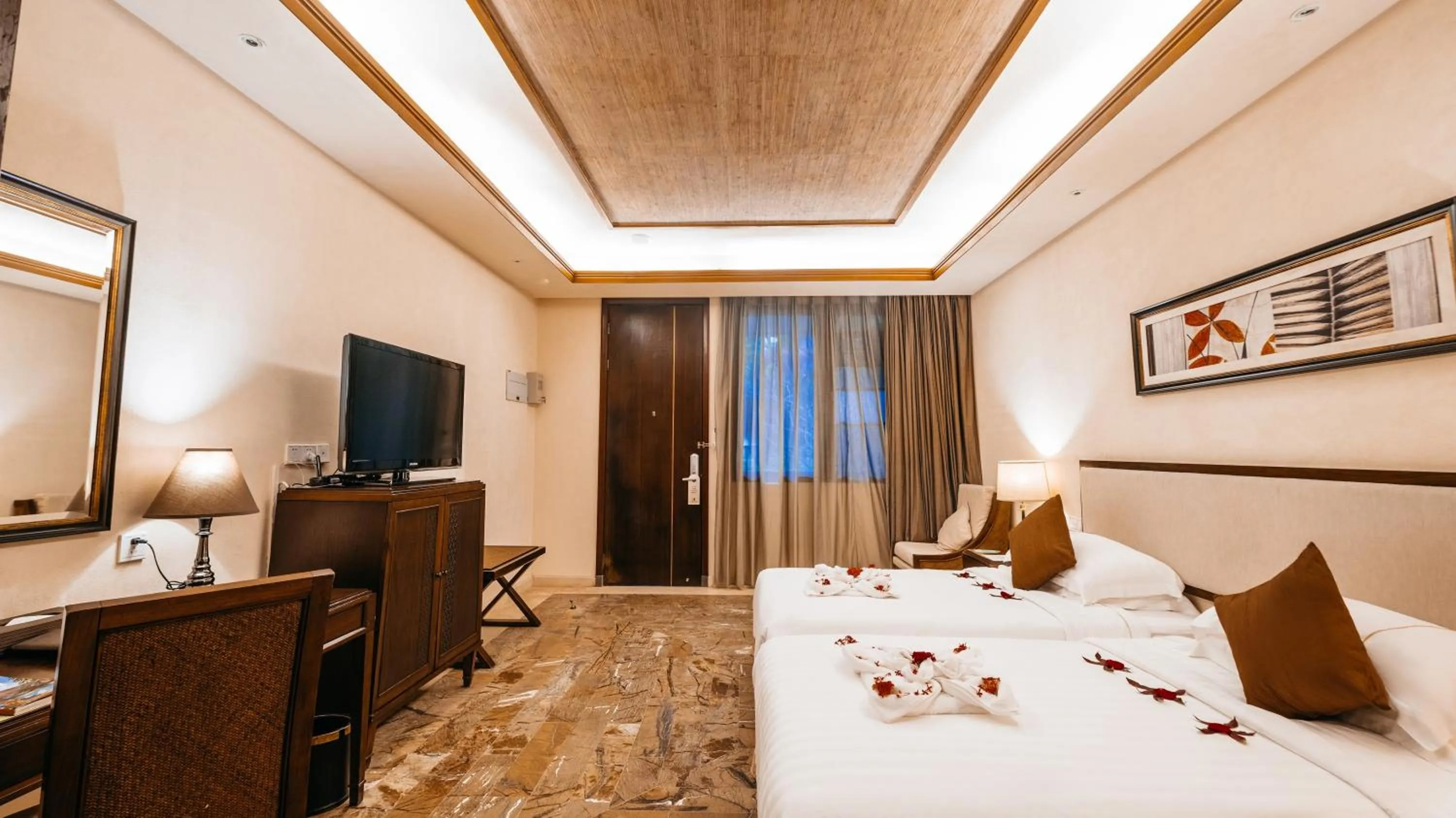 TV and multimedia, Bed in Stony Brook Villa Jianguo Resort Sanya