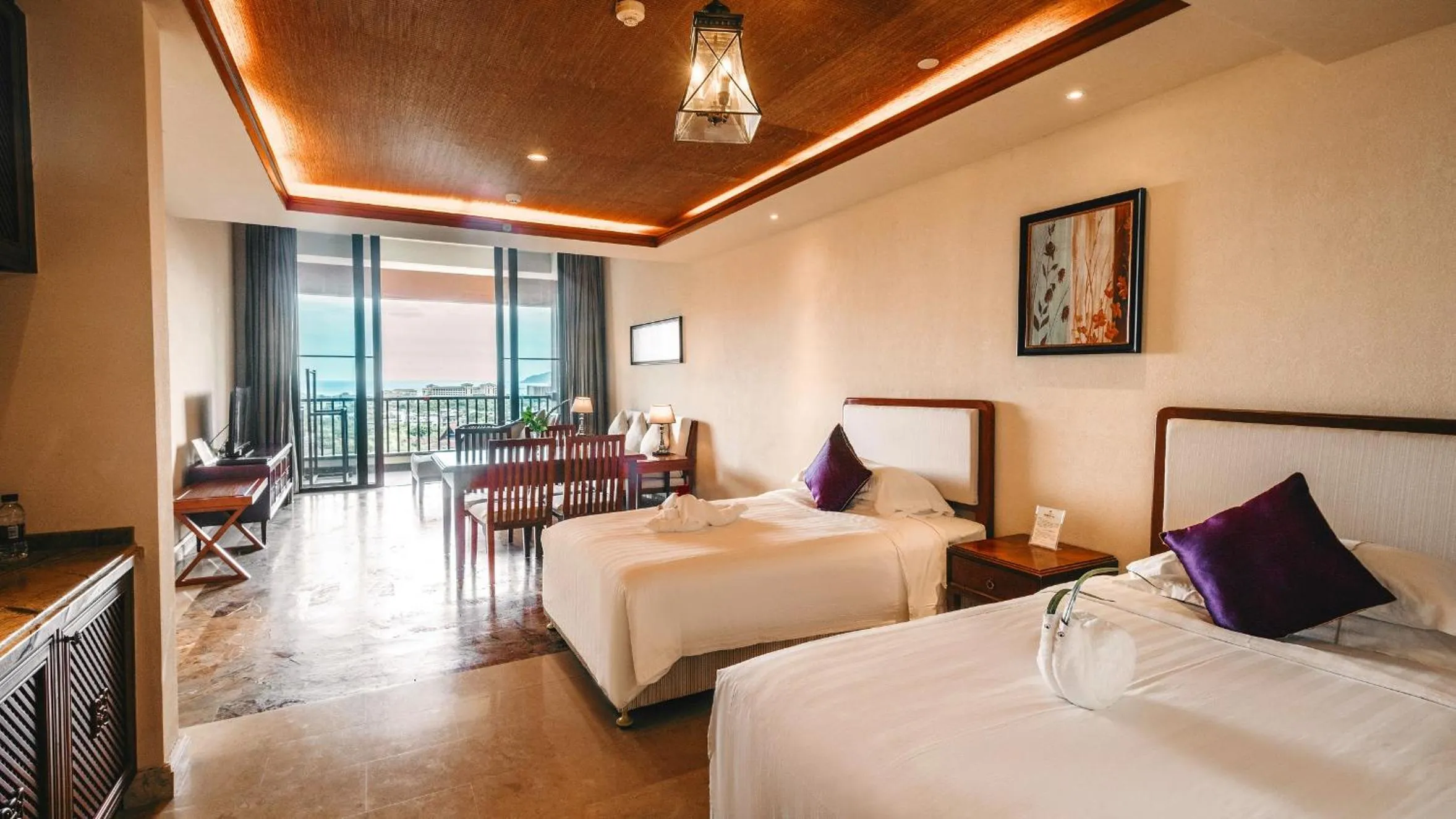 Bed in Stony Brook Villa Jianguo Resort Sanya