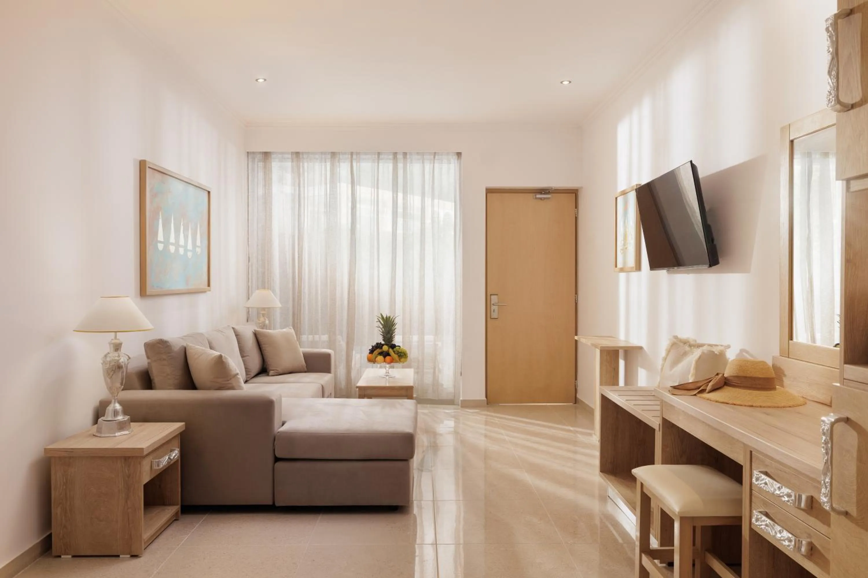 Living room, Bed in Mythos Panorama - Adults Only