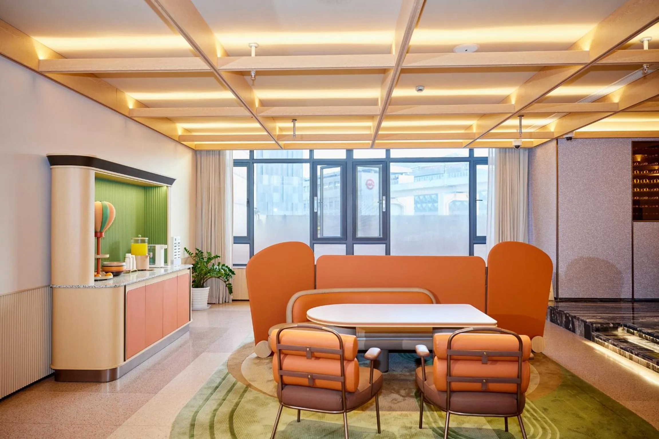 Seating area in Orange Hotel Shanghai Hongkou Football Stadium Branch