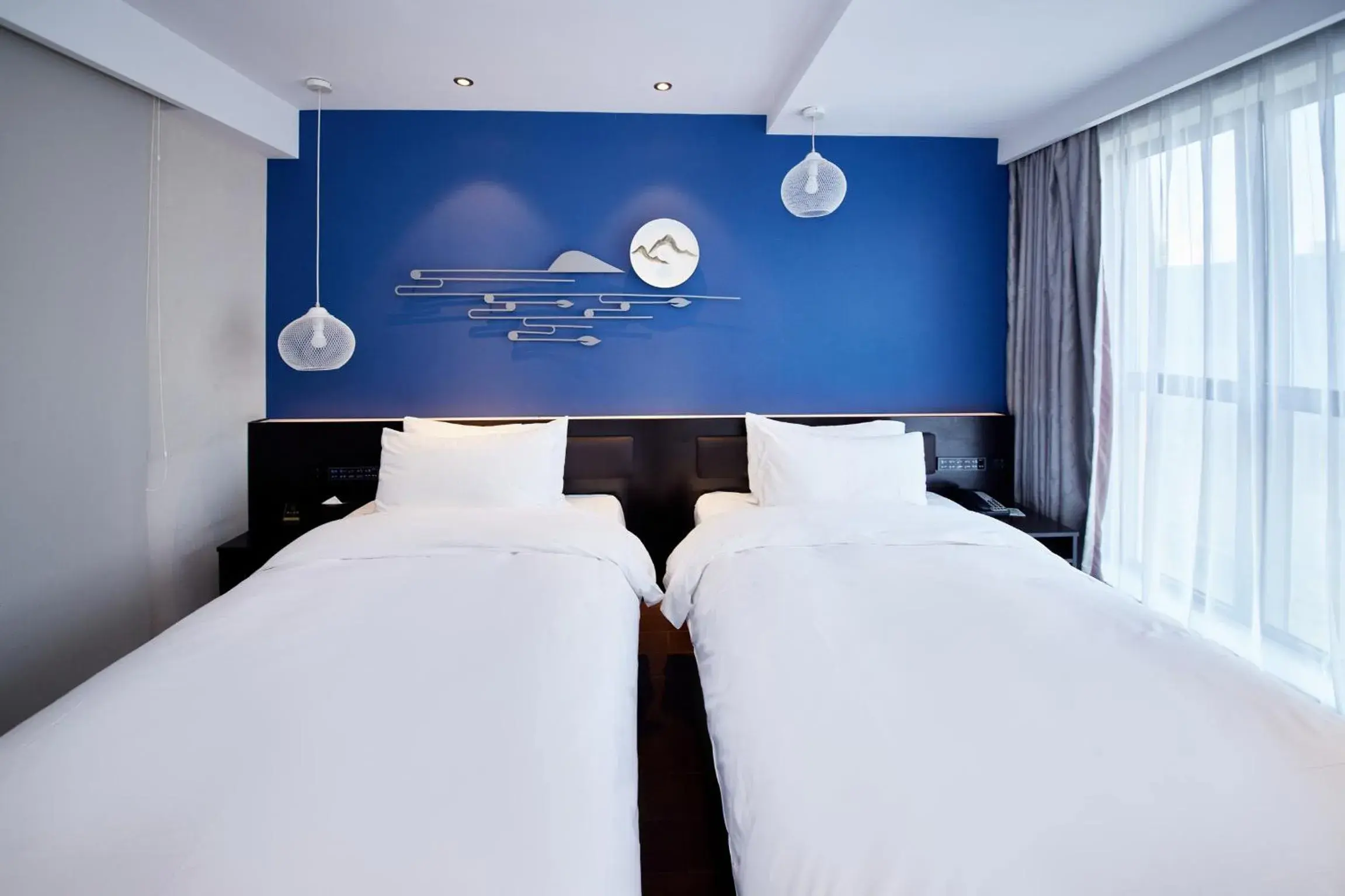 Twin Room with City View in Orange Hotel Shanghai Hongkou Football Stadium Branch Twin Room with City View in Orange Hotel Shanghai Hongkou Football Stadium Branch