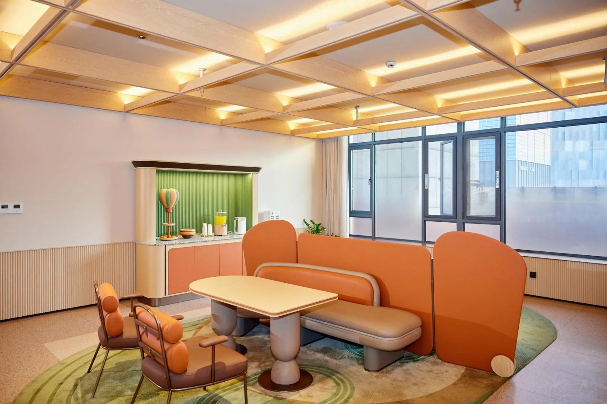 Seating area in Orange Hotel Shanghai Hongkou Football Stadium Branch