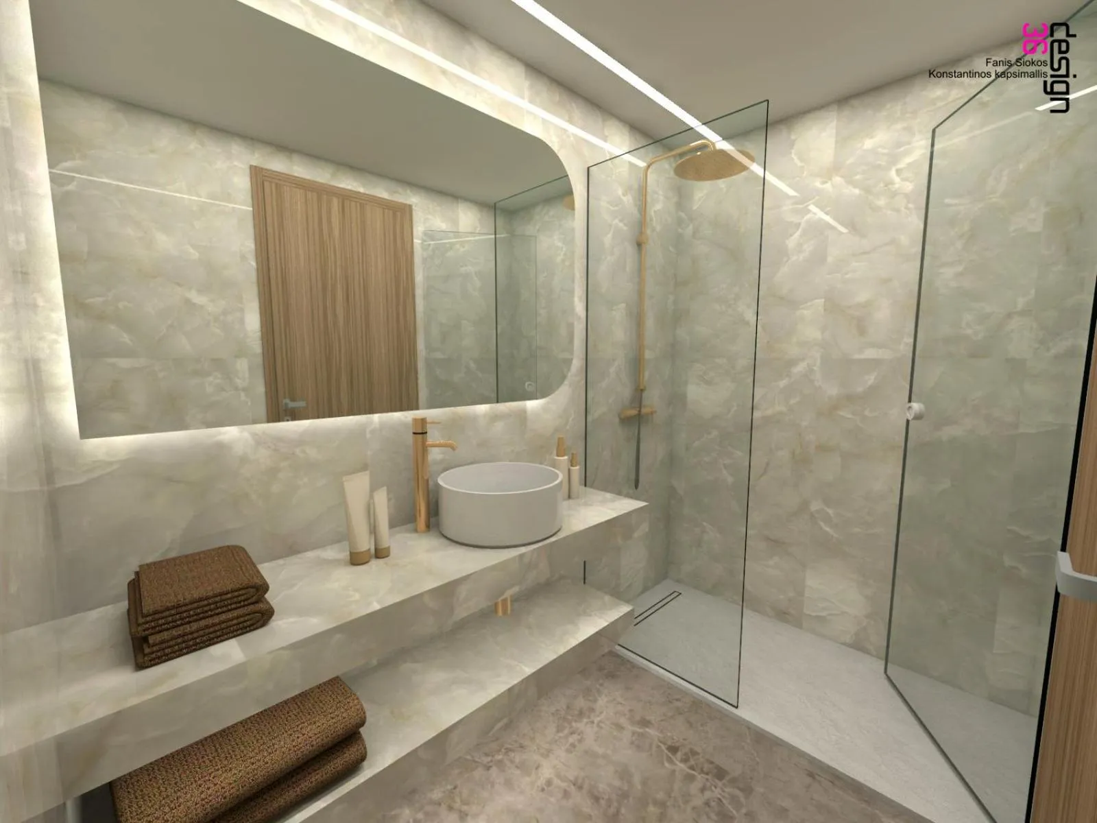 Shower in Great Athens Hotel