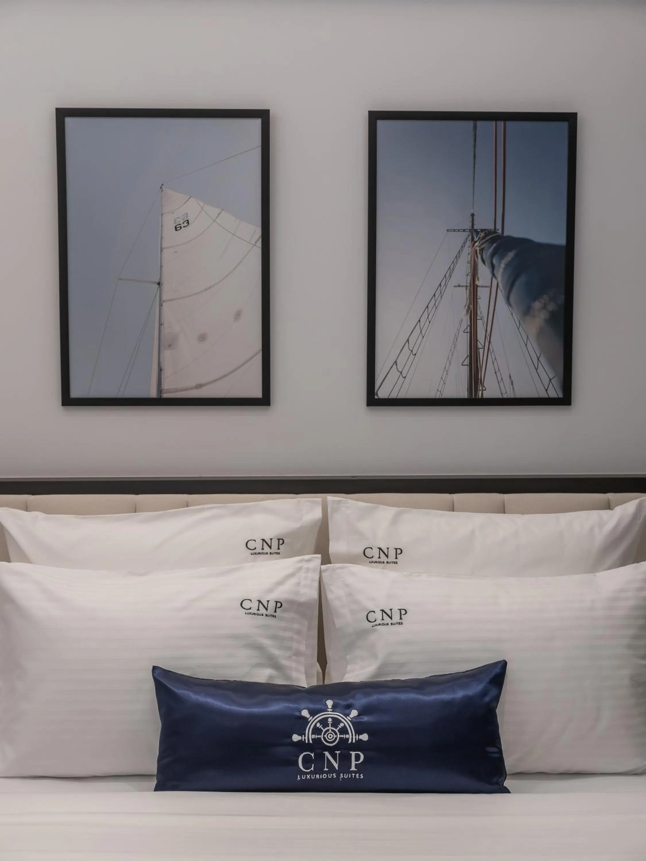 Bed in Captain Napoleon Paterakis CNP Luxurious Suites