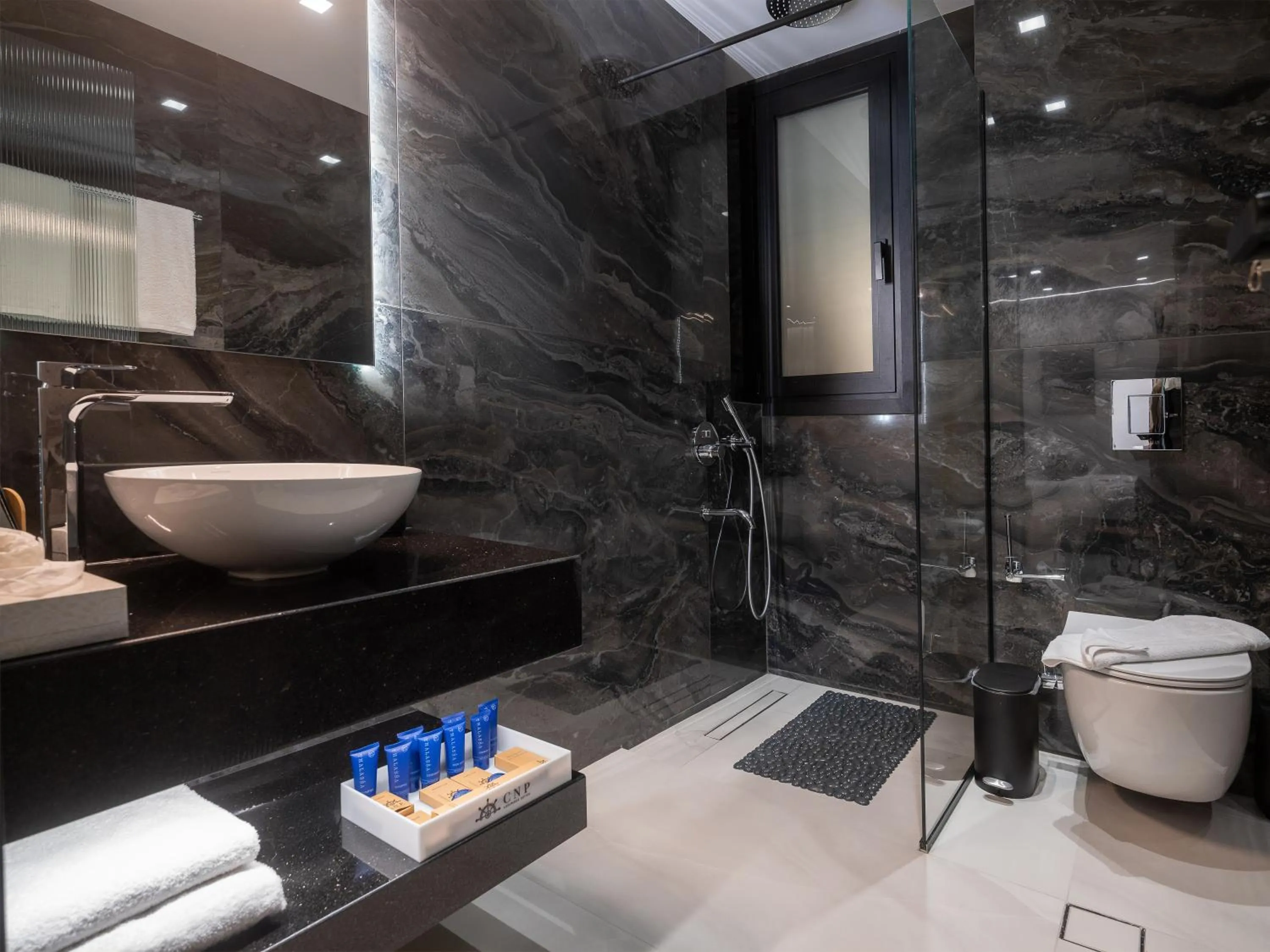 Shower in Captain Napoleon Paterakis CNP Luxurious Suites